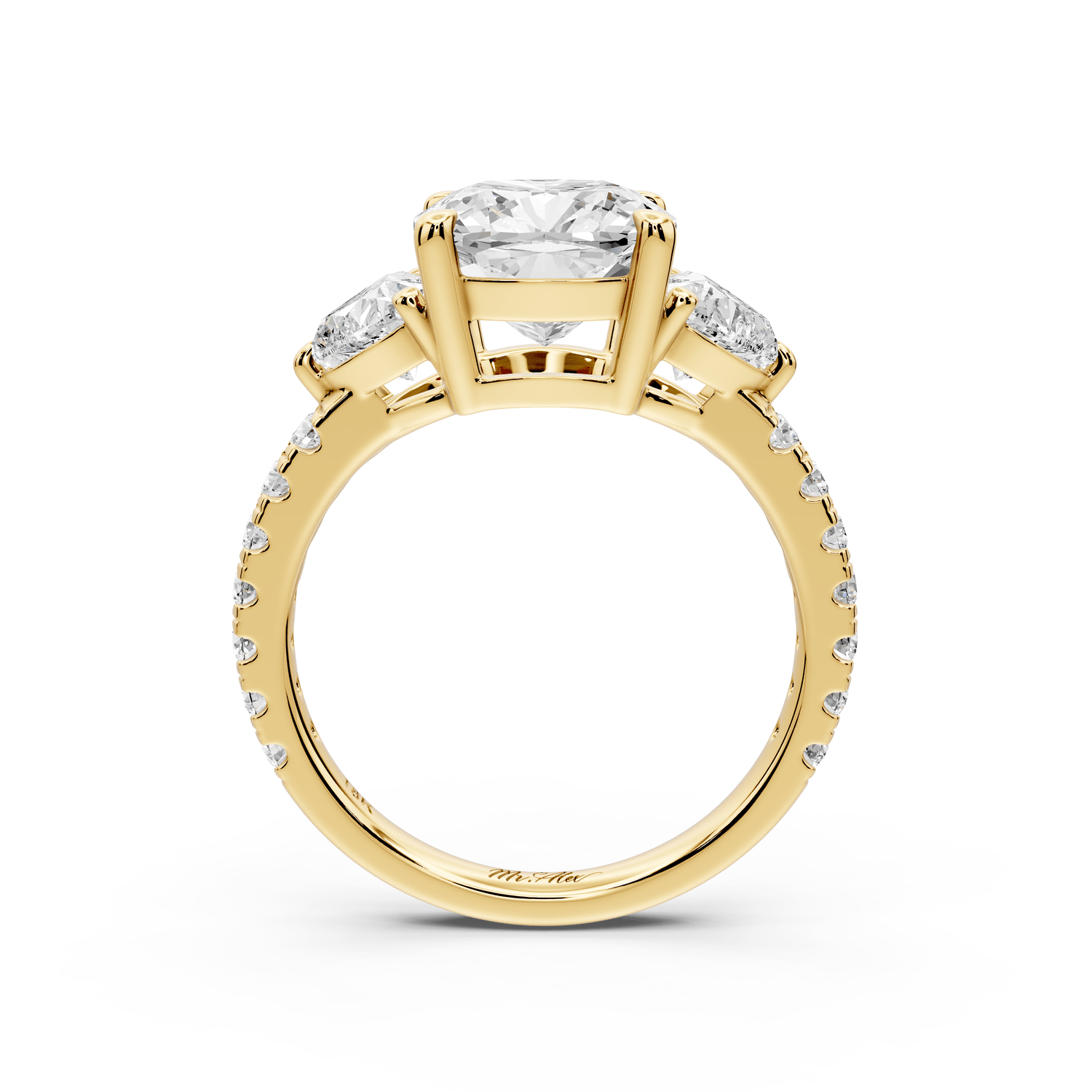 Lily - 3ct Engagement Ring 14k yellow gold - Mr. Alex Jewelry