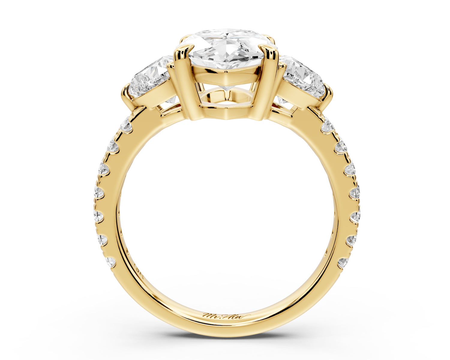 Lily - 3ct Engagement Ring 14k yellow gold - Mr. Alex Jewelry