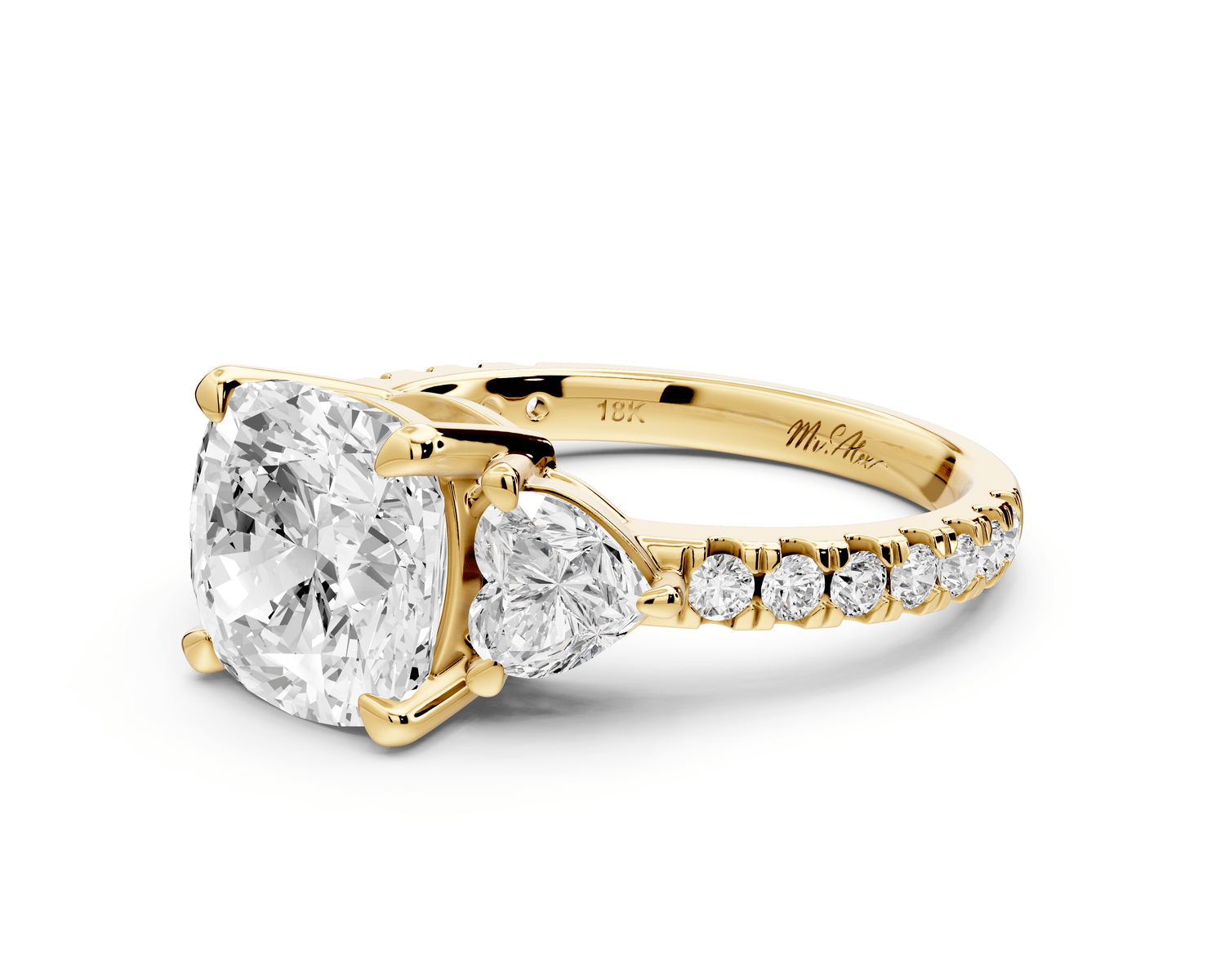 Lily - 3ct Engagement Ring 14k yellow gold - Mr. Alex Jewelry