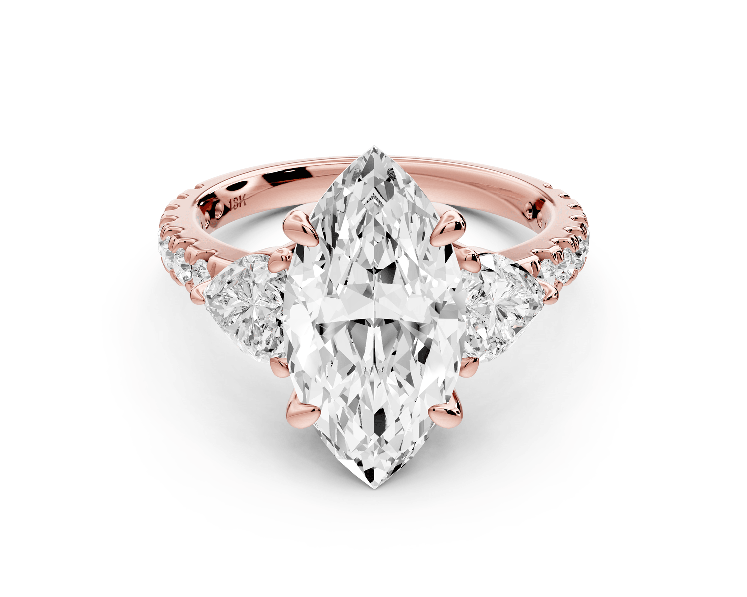 Lily - 3ct Engagement Ring 18k rose gold - Mr. Alex Jewelry
