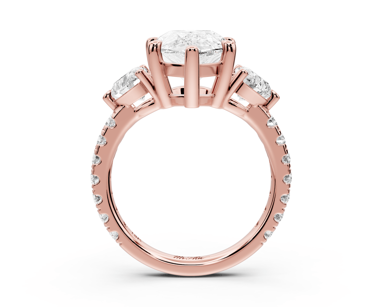 Lily - 3ct Engagement Ring 18k rose gold - Mr. Alex Jewelry
