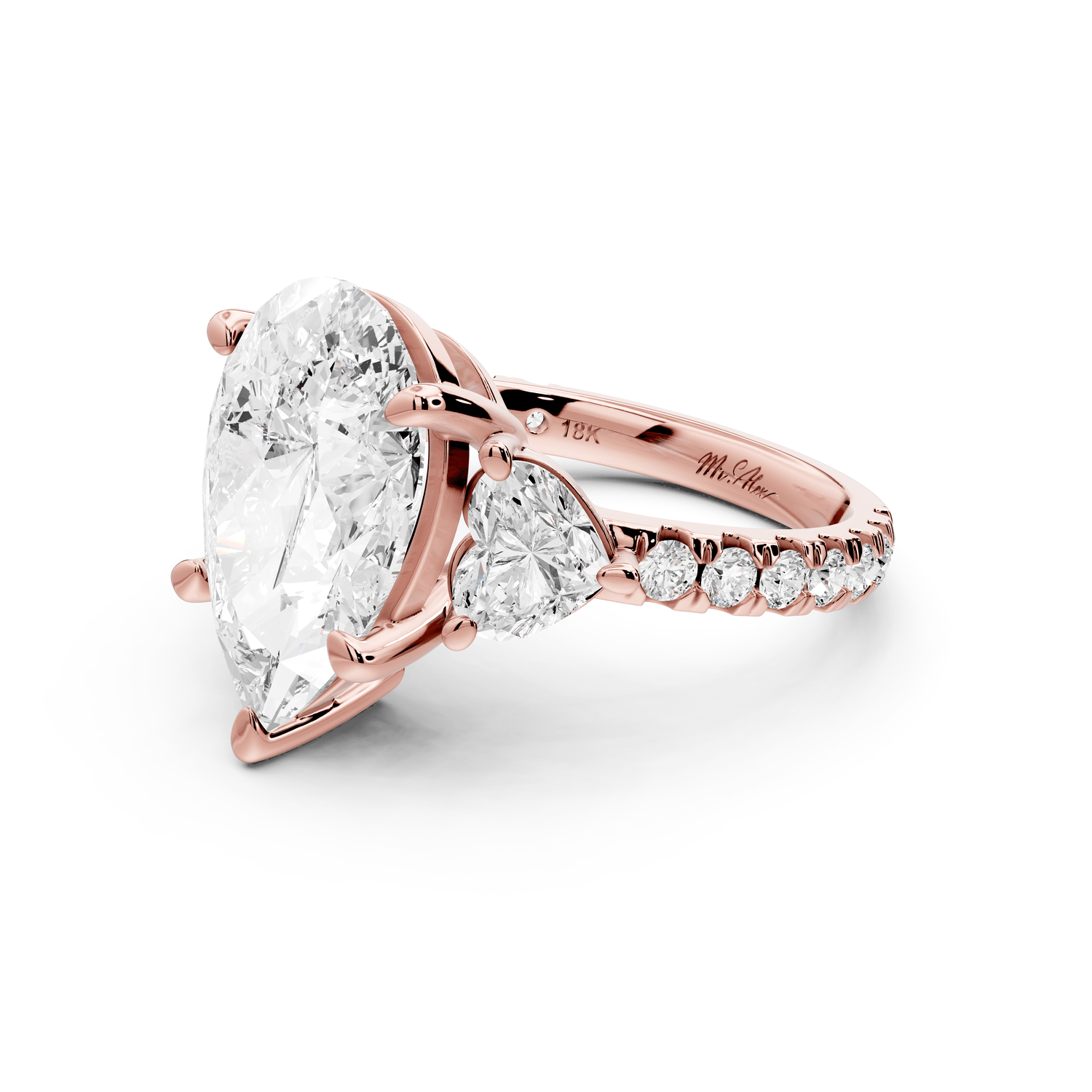 Lily - 3ct Engagement Ring 18k rose gold - Mr. Alex Jewelry