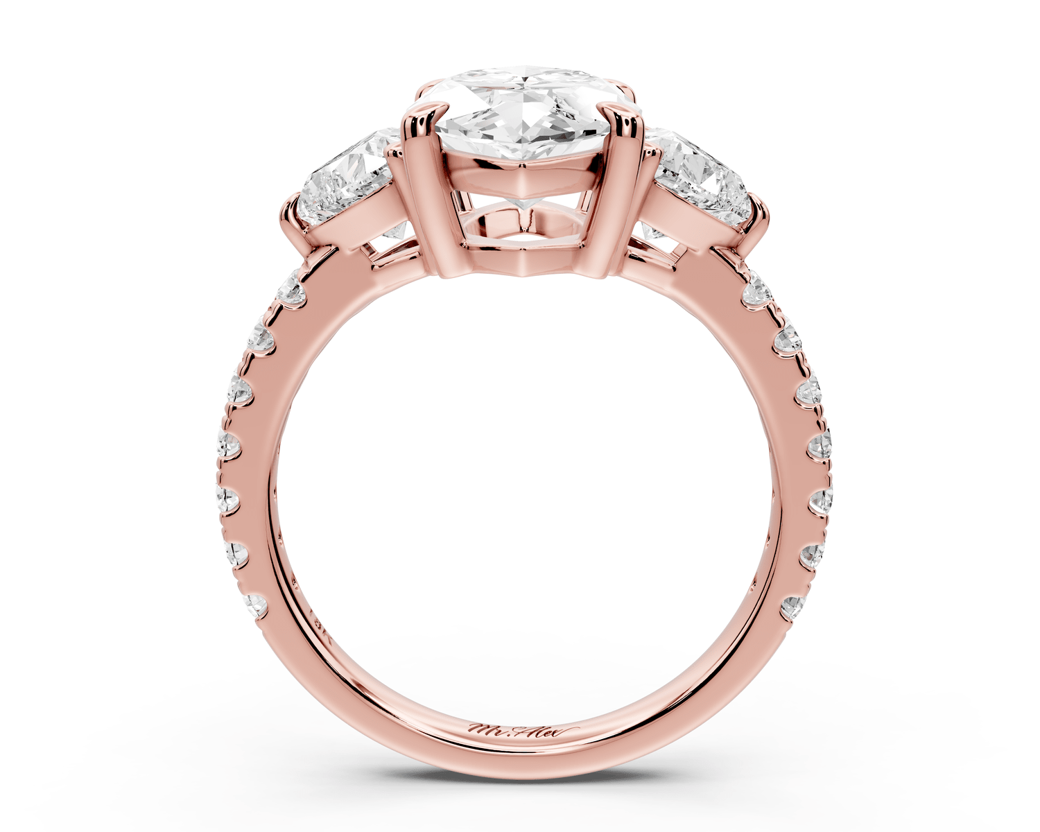 Lily - 3ct Engagement Ring 18k rose gold - Mr. Alex Jewelry