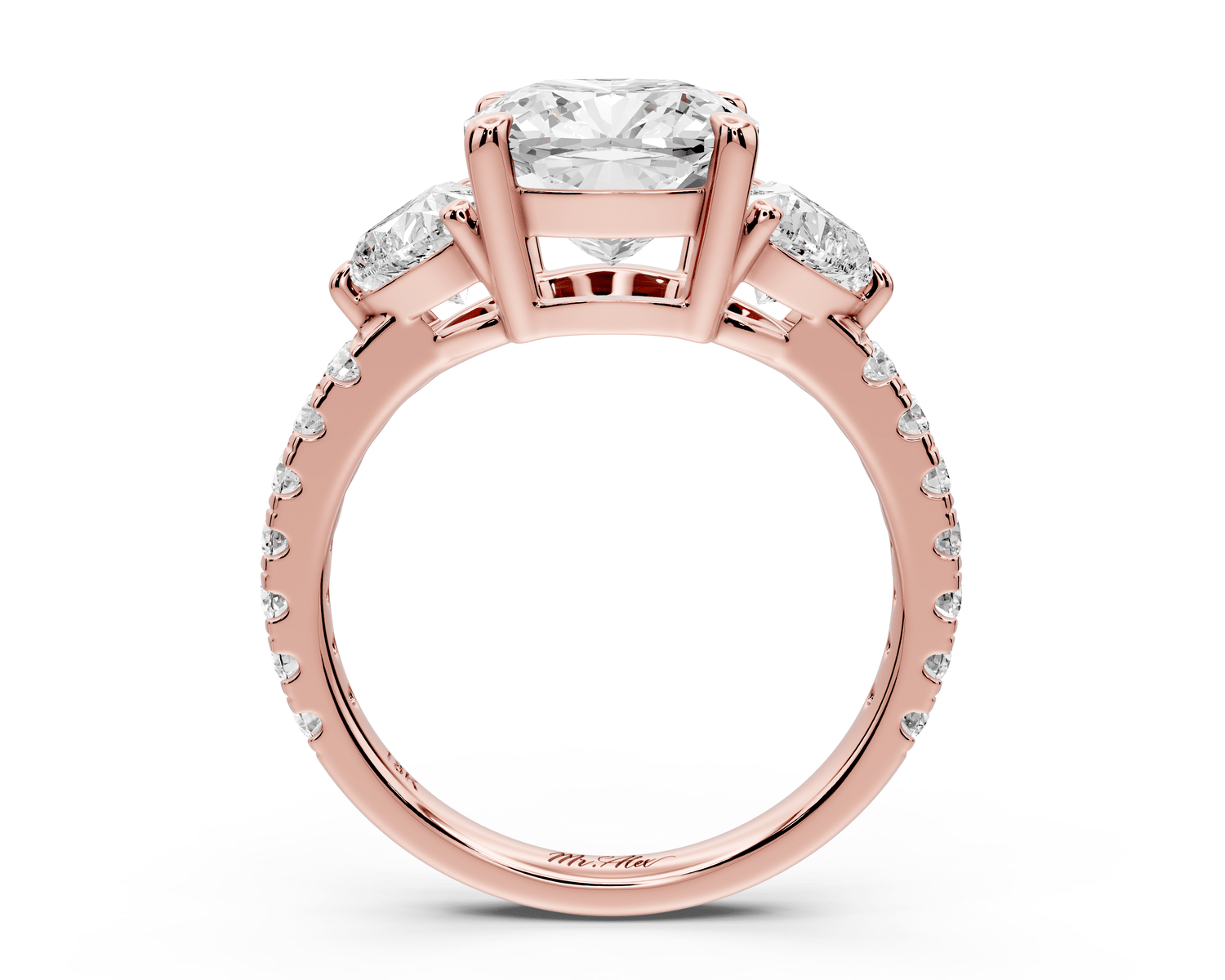 Lily - 3ct Engagement Ring 18k rose gold - Mr. Alex Jewelry