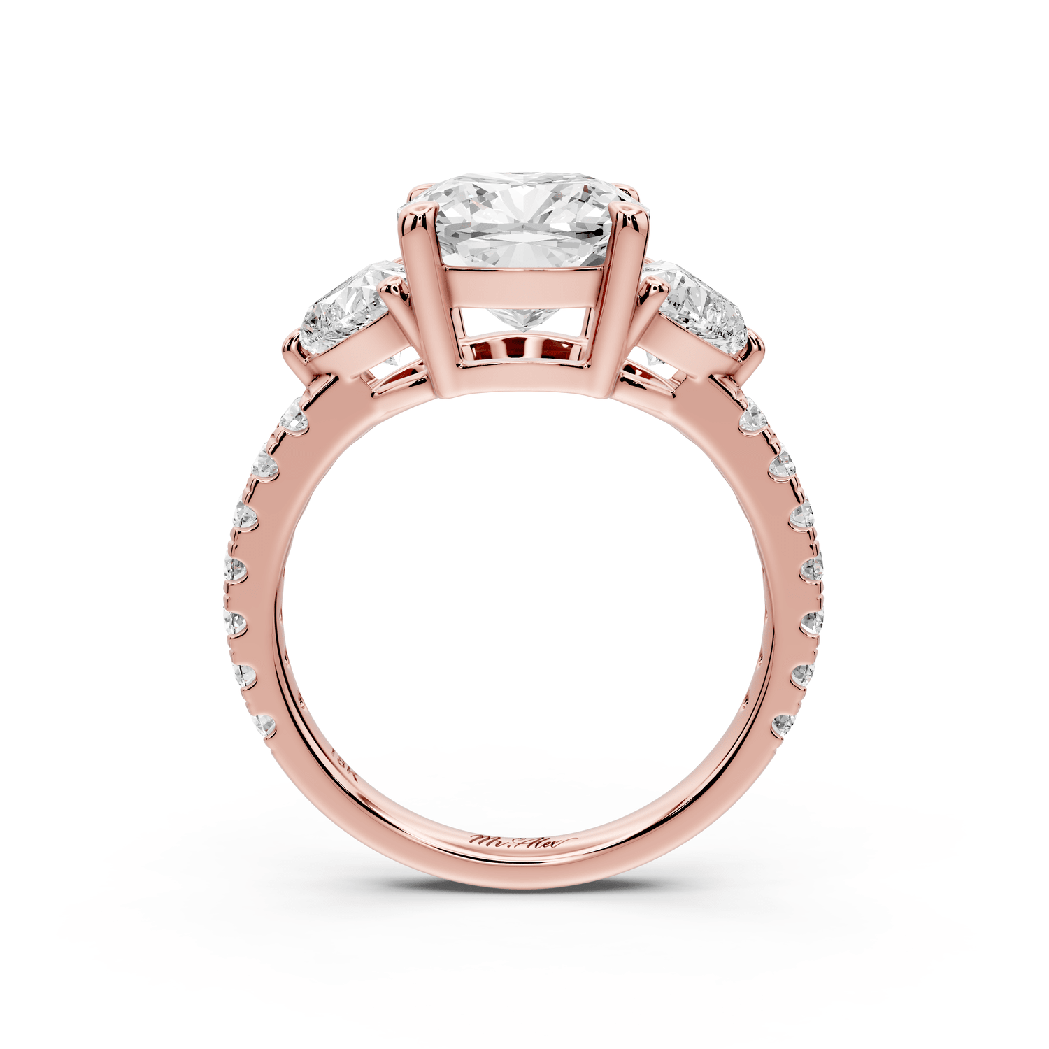 Lily - 3ct Engagement Ring 18k rose gold - Mr. Alex Jewelry