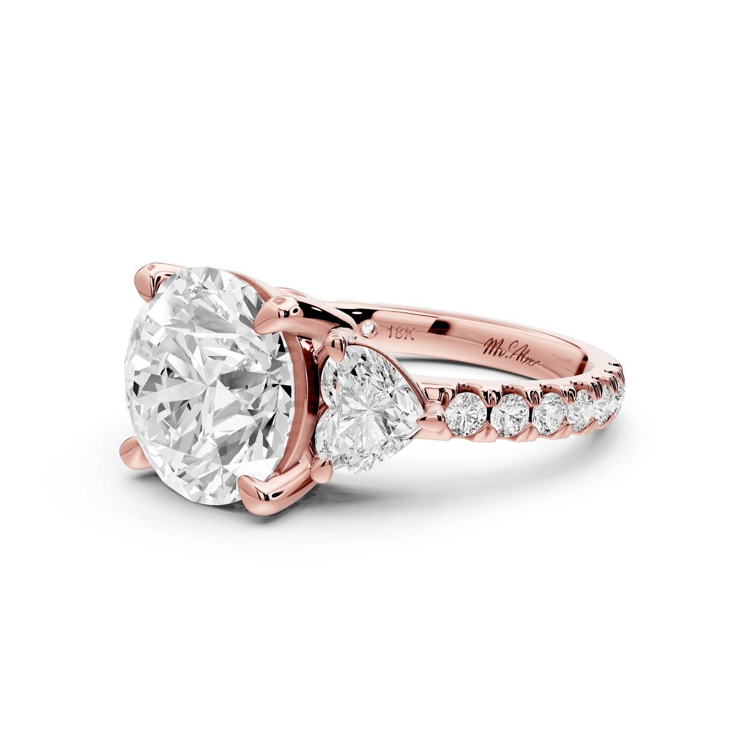 Lily - 3ct Engagement Ring 18k rose gold - Mr. Alex Jewelry