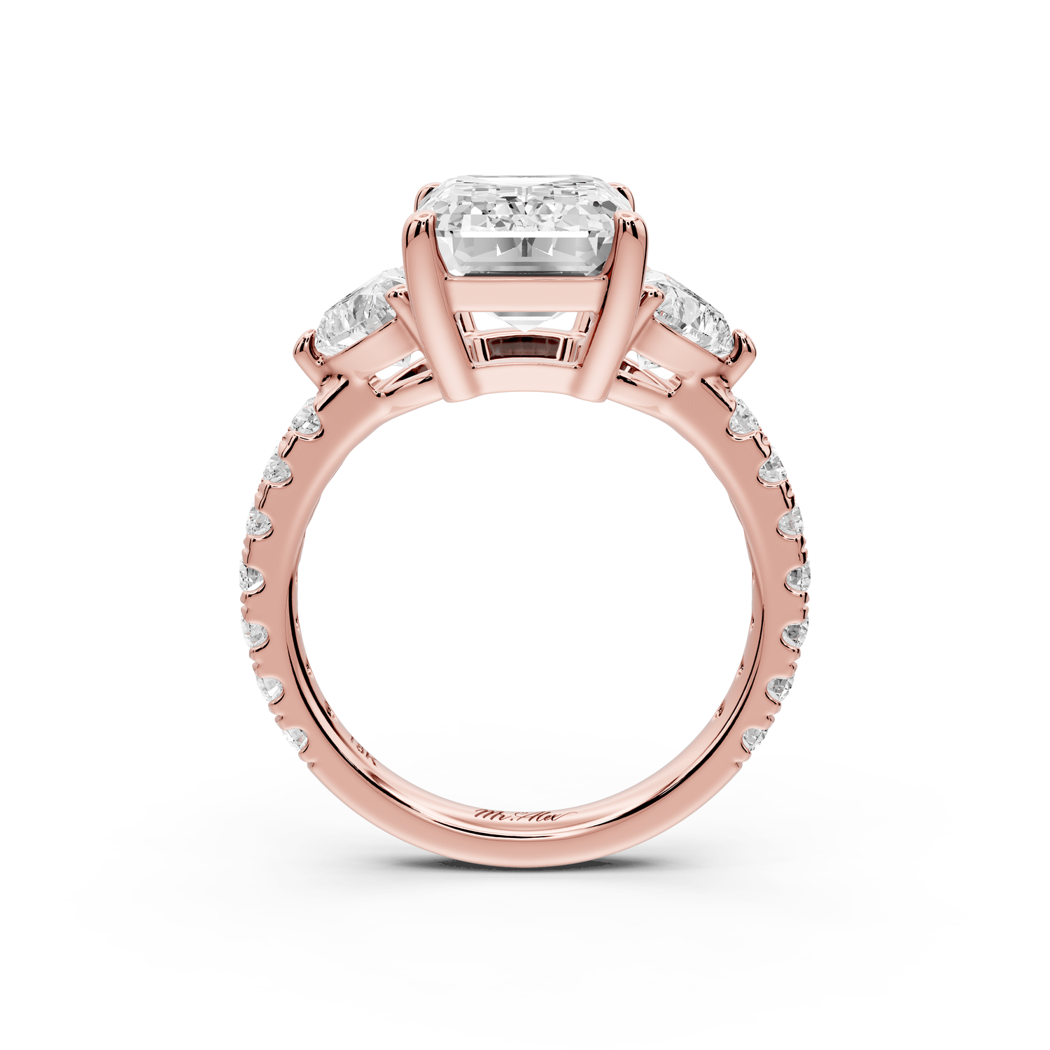 Lily - 3ct Engagement Ring 18k rose gold - Mr. Alex Jewelry