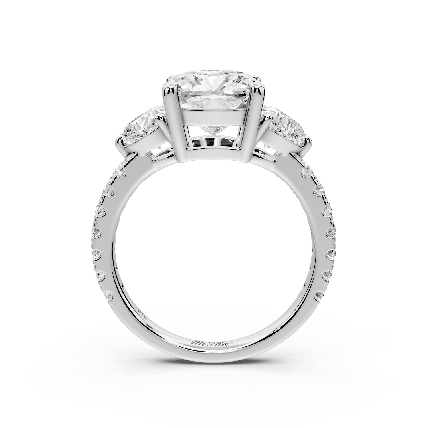 Lily - 3ct Engagement Ring 18k white gold - Mr. Alex Jewelry