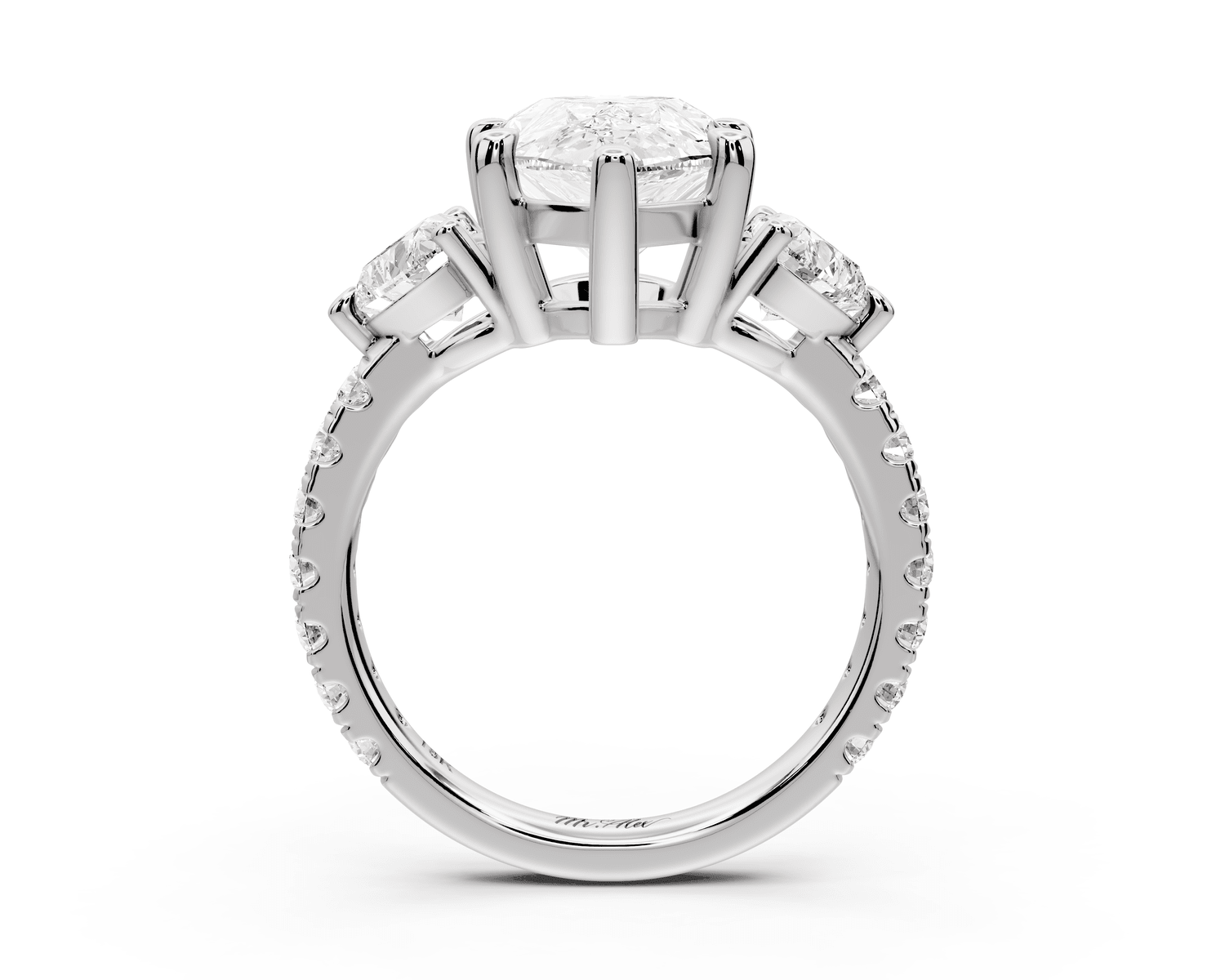 Lily - 3ct Engagement Ring 18k white gold - Mr. Alex Jewelry