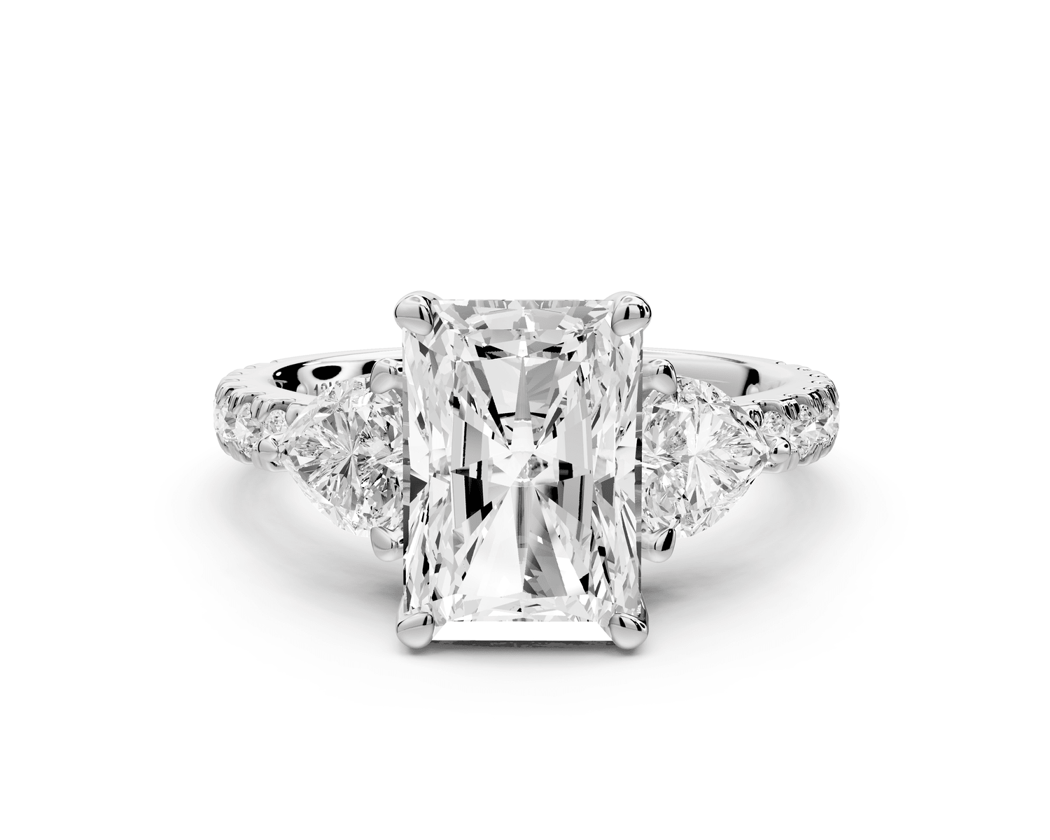Lily - 3ct Engagement Ring 18k white gold - Mr. Alex Jewelry