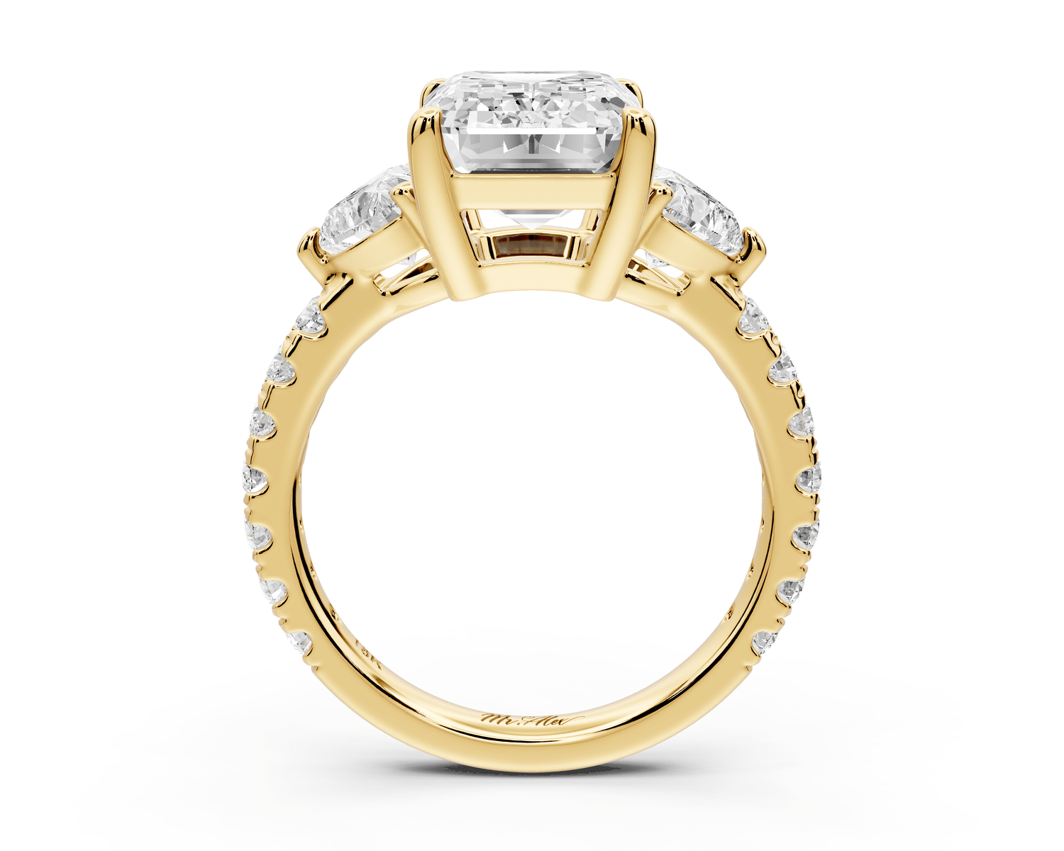 Lily - 3ct Engagement Ring 18k yellow gold - Mr. Alex Jewelry