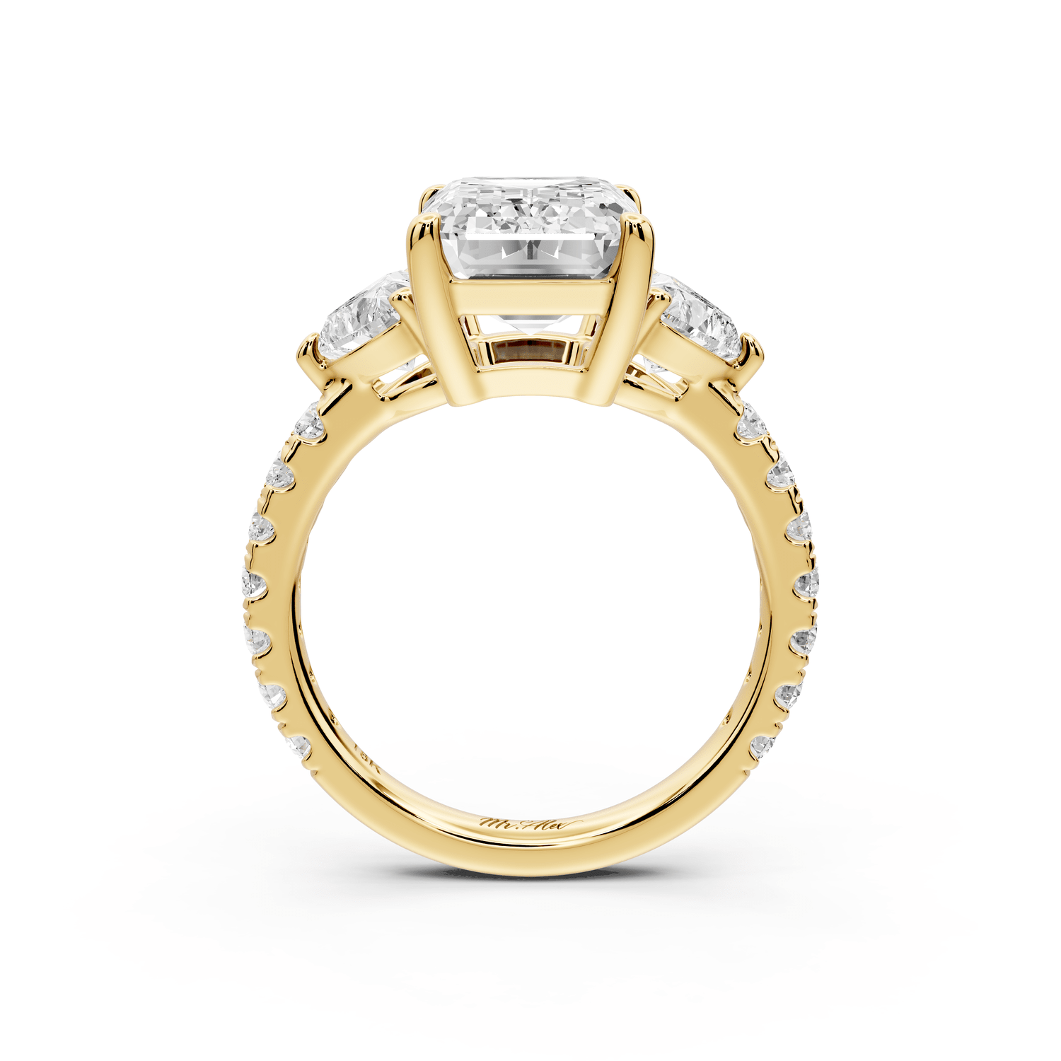Lily - 3ct Engagement Ring 18k yellow gold - Mr. Alex Jewelry