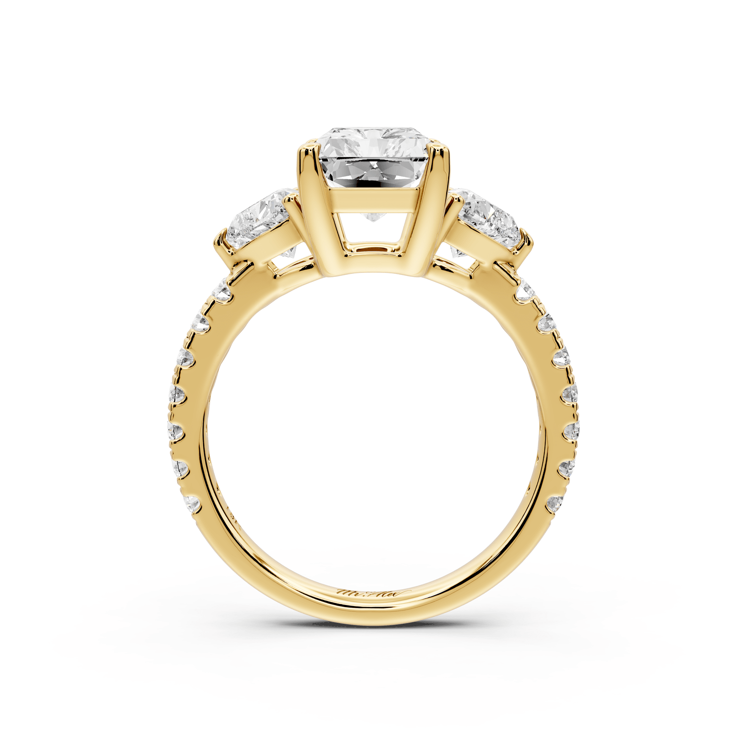 Lily - 3ct Engagement Ring 18k yellow gold - Mr. Alex Jewelry