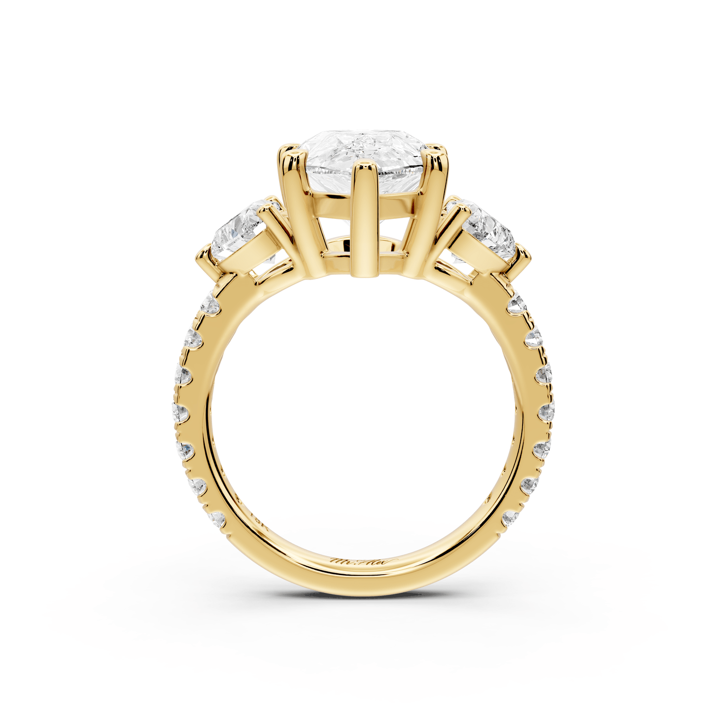 Lily - 3ct Engagement Ring 18k yellow gold - Mr. Alex Jewelry
