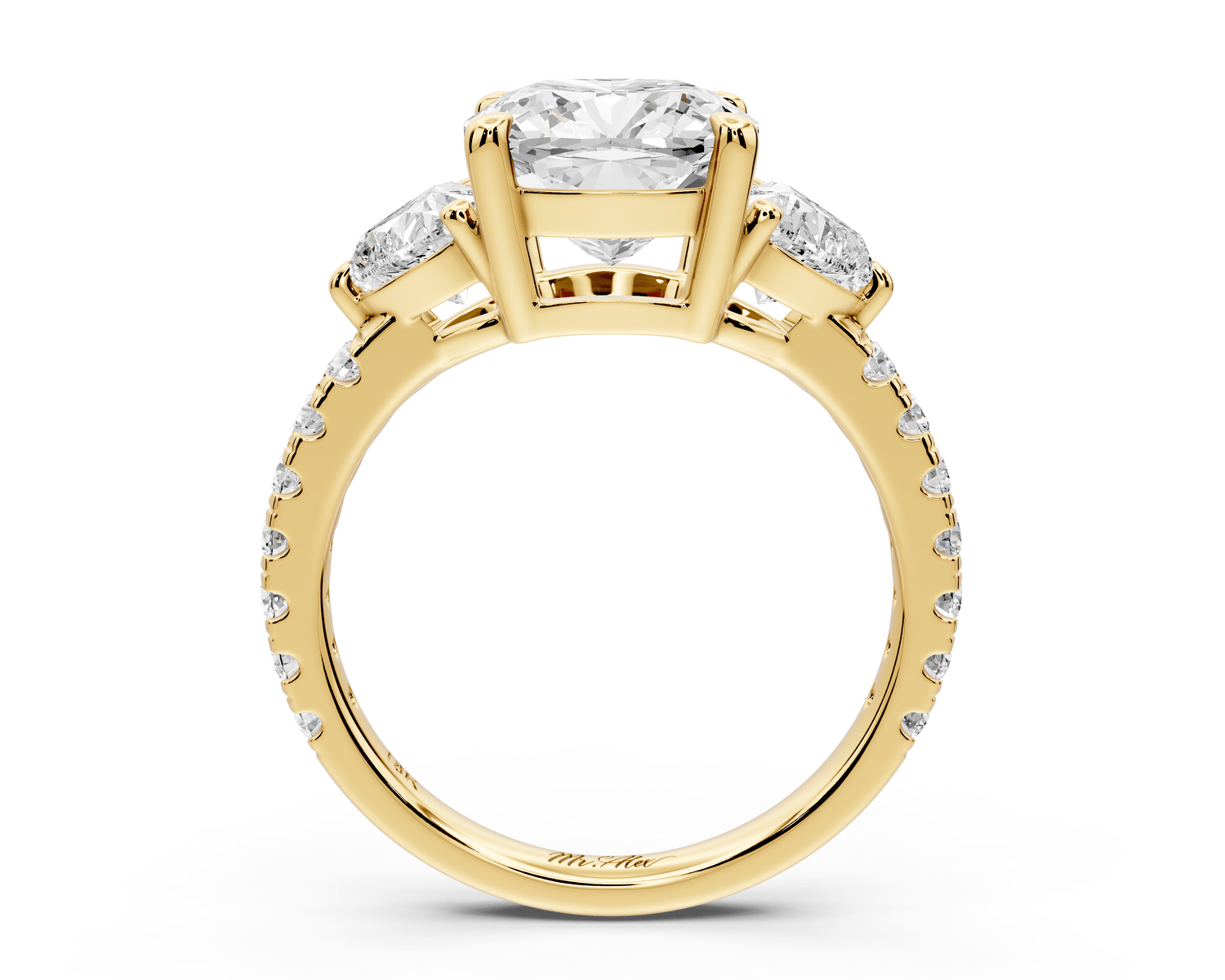 Lily - 3ct Engagement Ring 18k yellow gold - Mr. Alex Jewelry