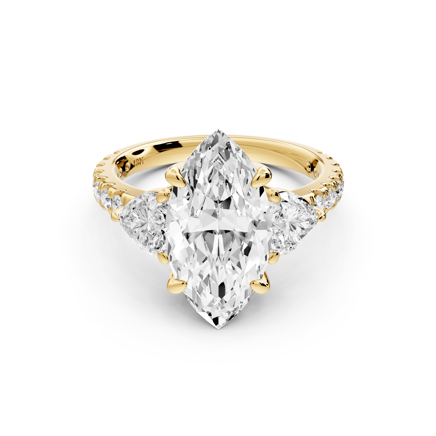 Lily - 3ct Engagement Ring 18k yellow gold - Mr. Alex Jewelry