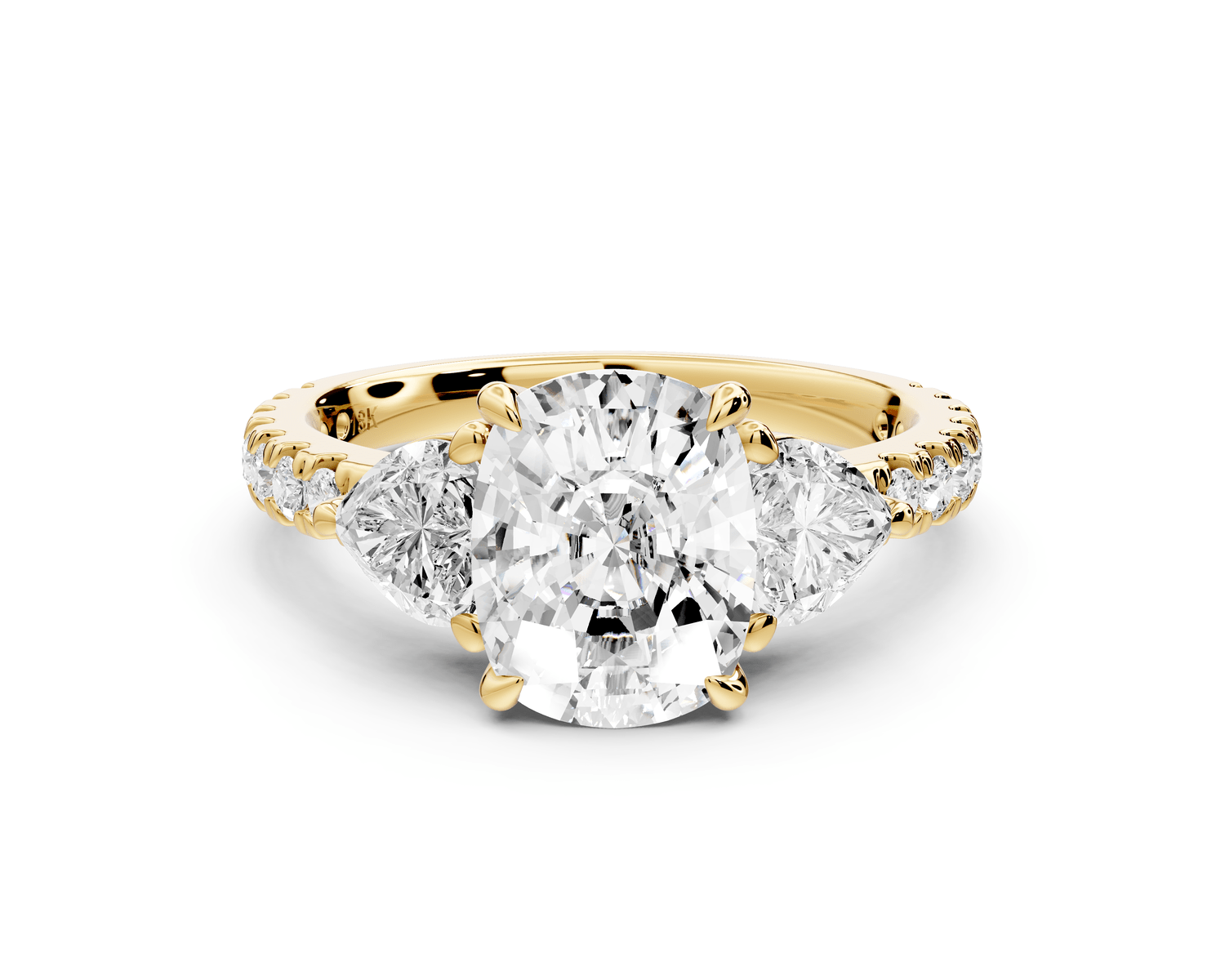 Lily - 3ct Engagement Ring 18k yellow gold - Mr. Alex Jewelry