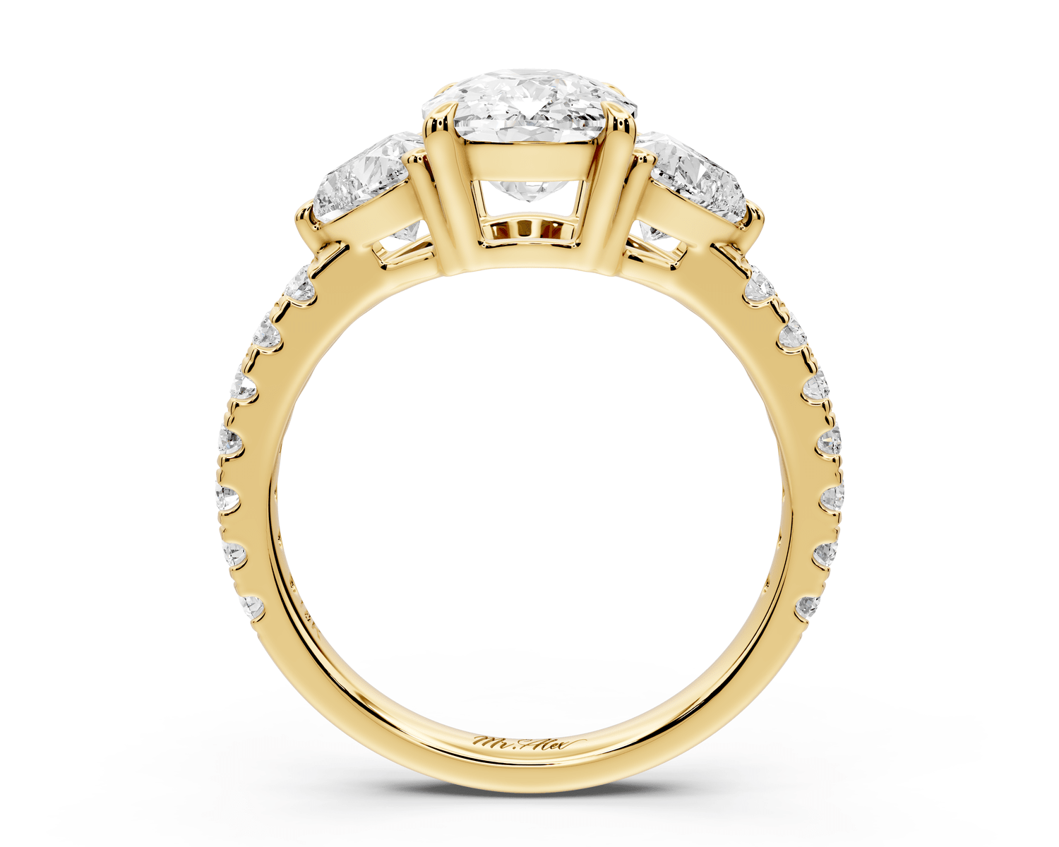 Lily - 3ct Engagement Ring 18k yellow gold - Mr. Alex Jewelry