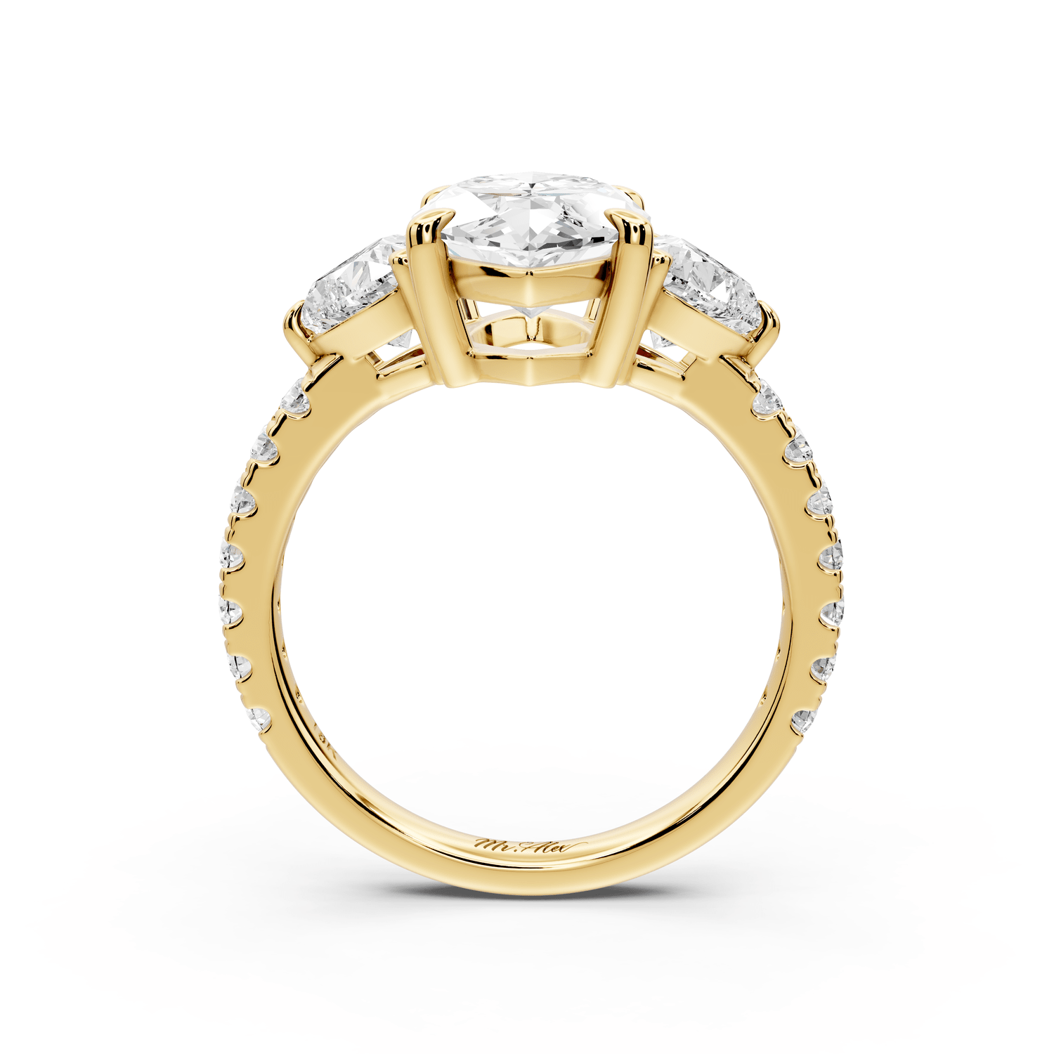 Lily - 3ct Engagement Ring 18k yellow gold - Mr. Alex Jewelry