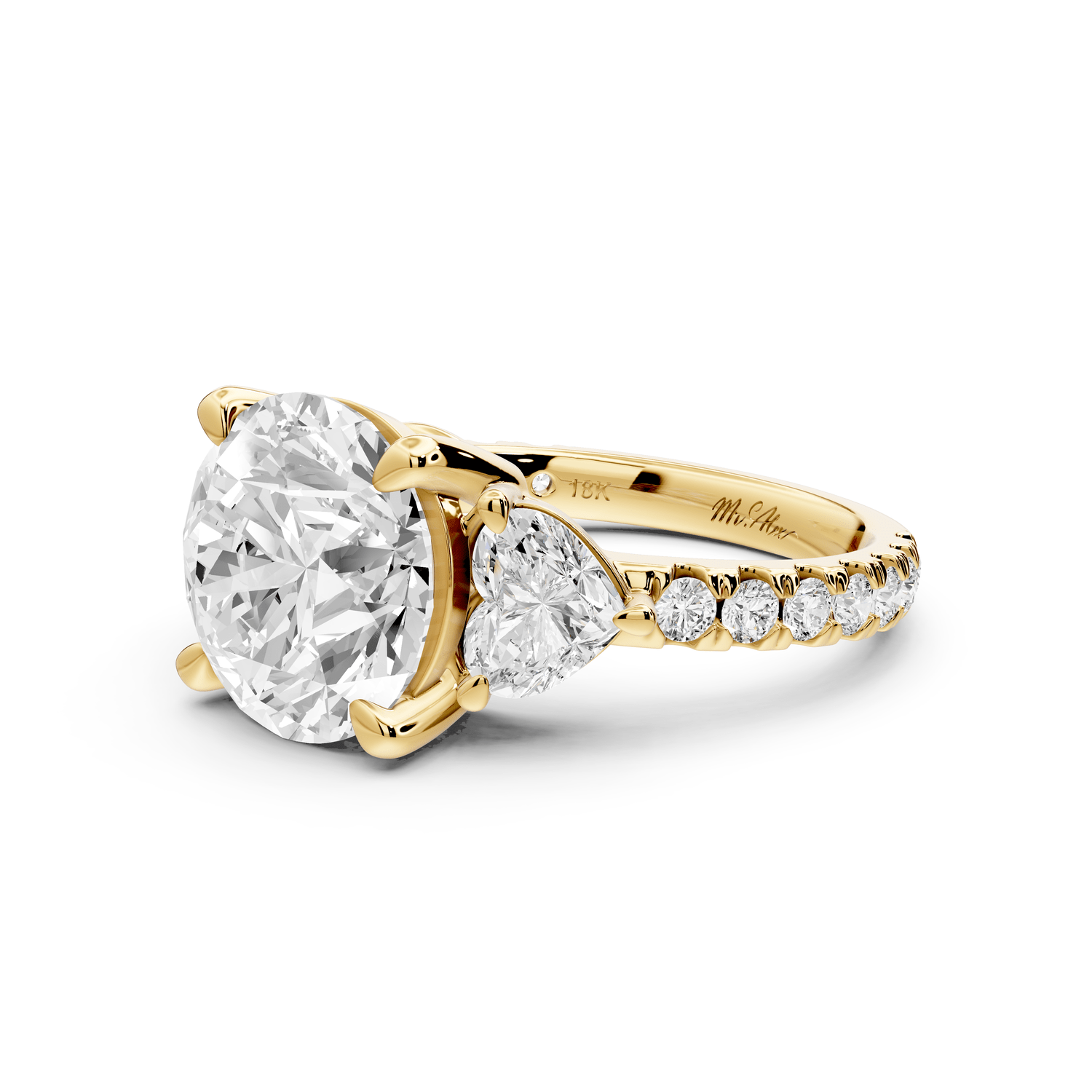 Lily - 3ct Engagement Ring 18k yellow gold - Mr. Alex Jewelry
