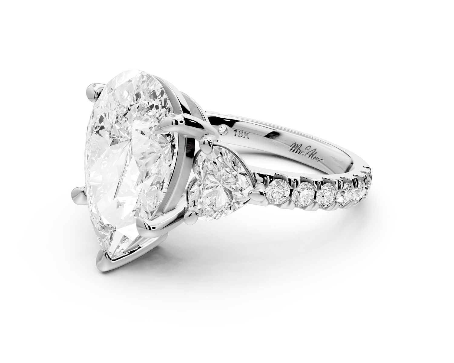 Lily - 3ct Engagement Ring platinum - Mr. Alex Jewelry