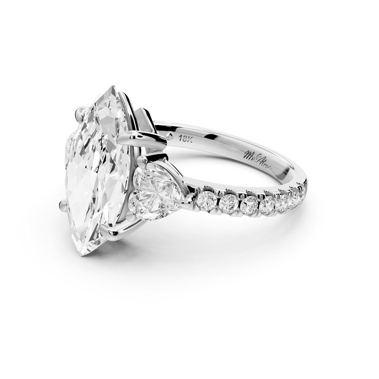Lily - 3ct Engagement Ring platinum - Mr. Alex Jewelry