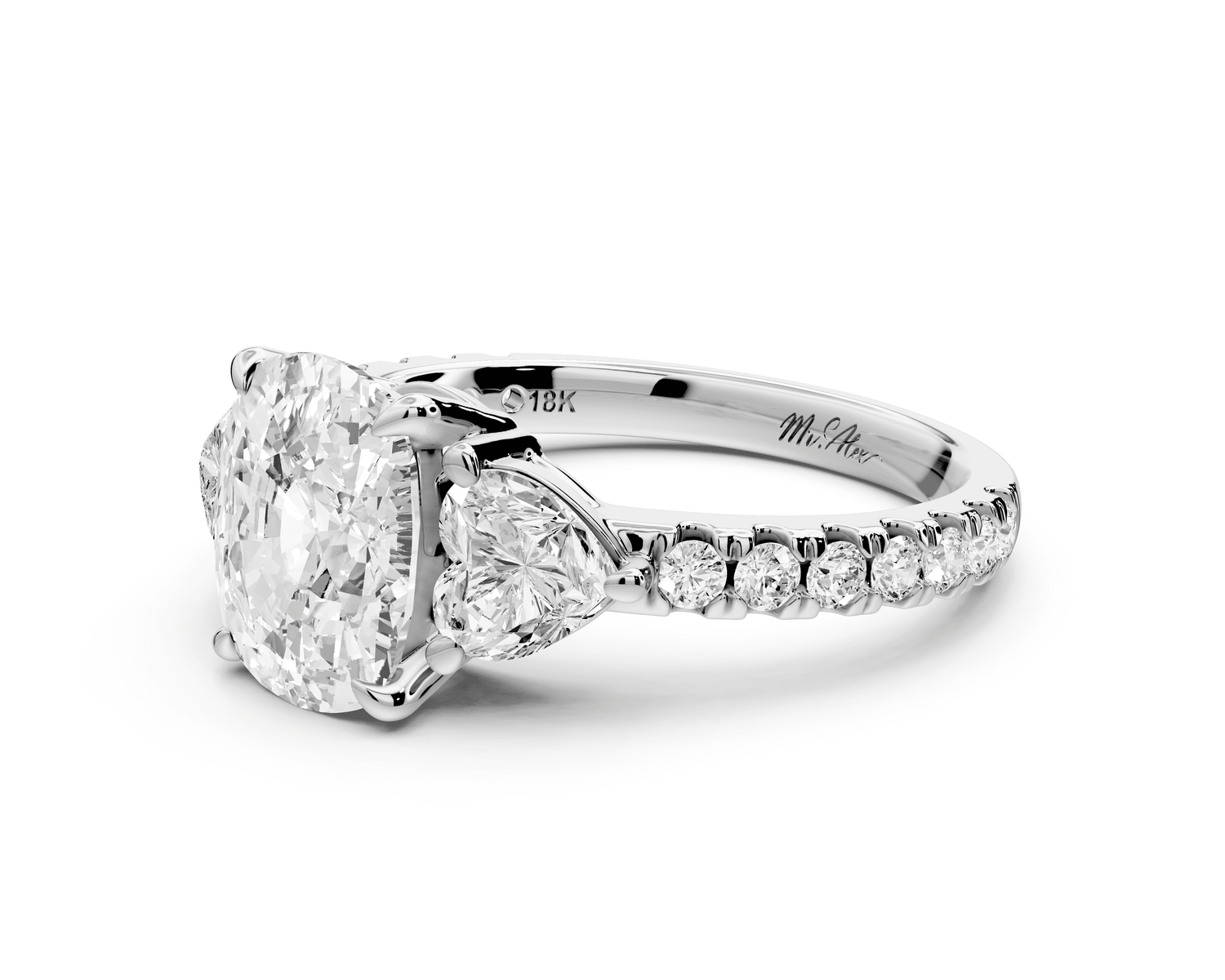 Lily - 3ct Engagement Ring platinum - Mr. Alex Jewelry