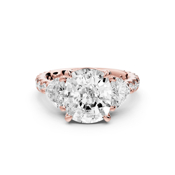 Lily - 4ct Engagement Ring 14k rose gold - Mr. Alex Jewelry