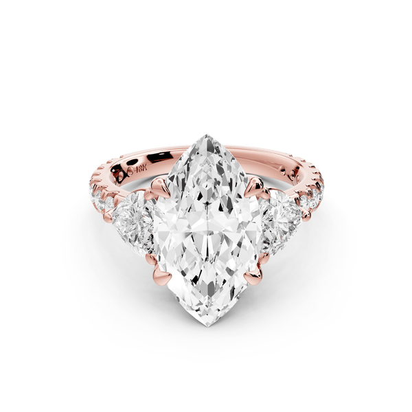 Lily - 4ct Engagement Ring 14k rose gold - Mr. Alex Jewelry