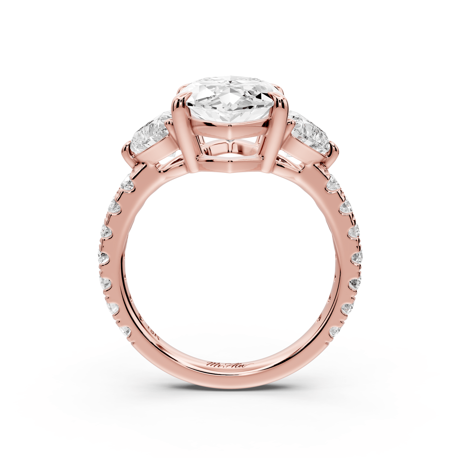 Lily - 4ct Engagement Ring 14k rose gold - Mr. Alex Jewelry