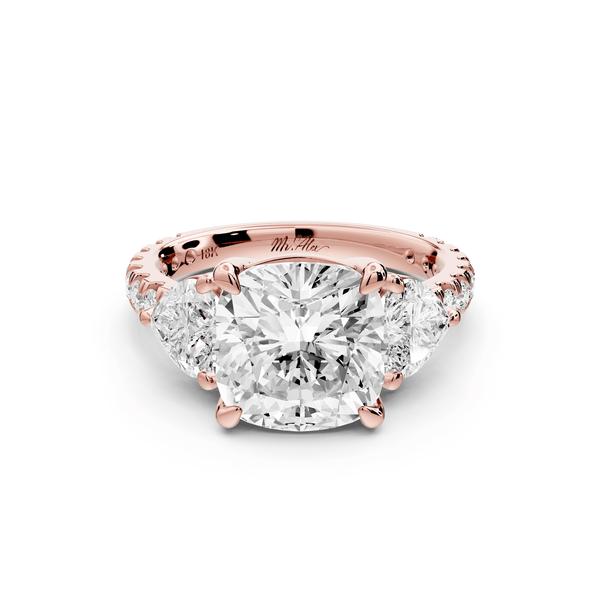 Lily - 4ct Engagement Ring 14k rose gold - Mr. Alex Jewelry