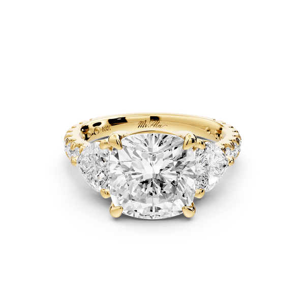 Lily - 4ct Engagement Ring 14k yellow gold - Mr. Alex Jewelry