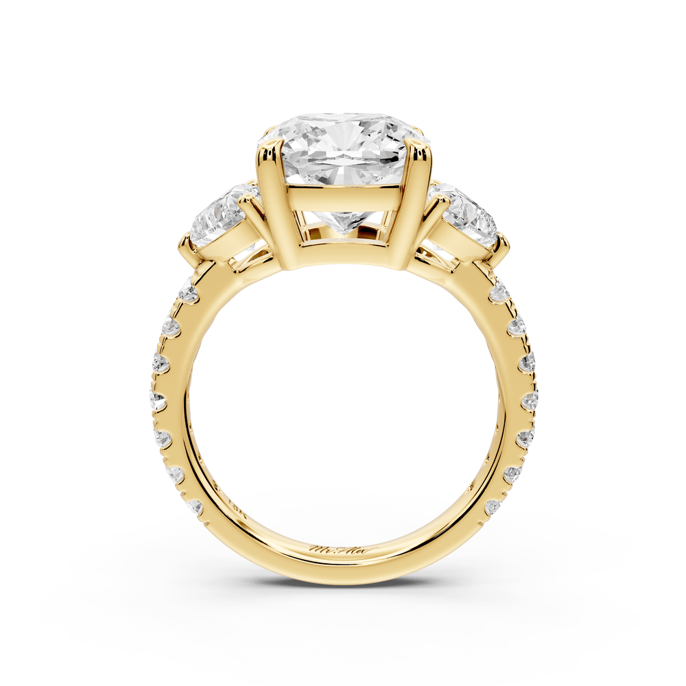 Lily - 4ct Engagement Ring 14k yellow gold - Mr. Alex Jewelry