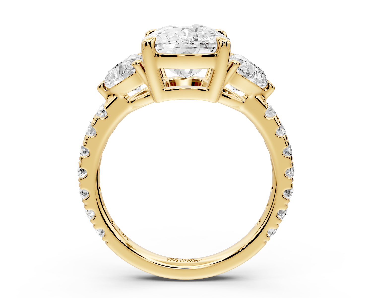 Lily - 4ct Engagement Ring 14k yellow gold - Mr. Alex Jewelry