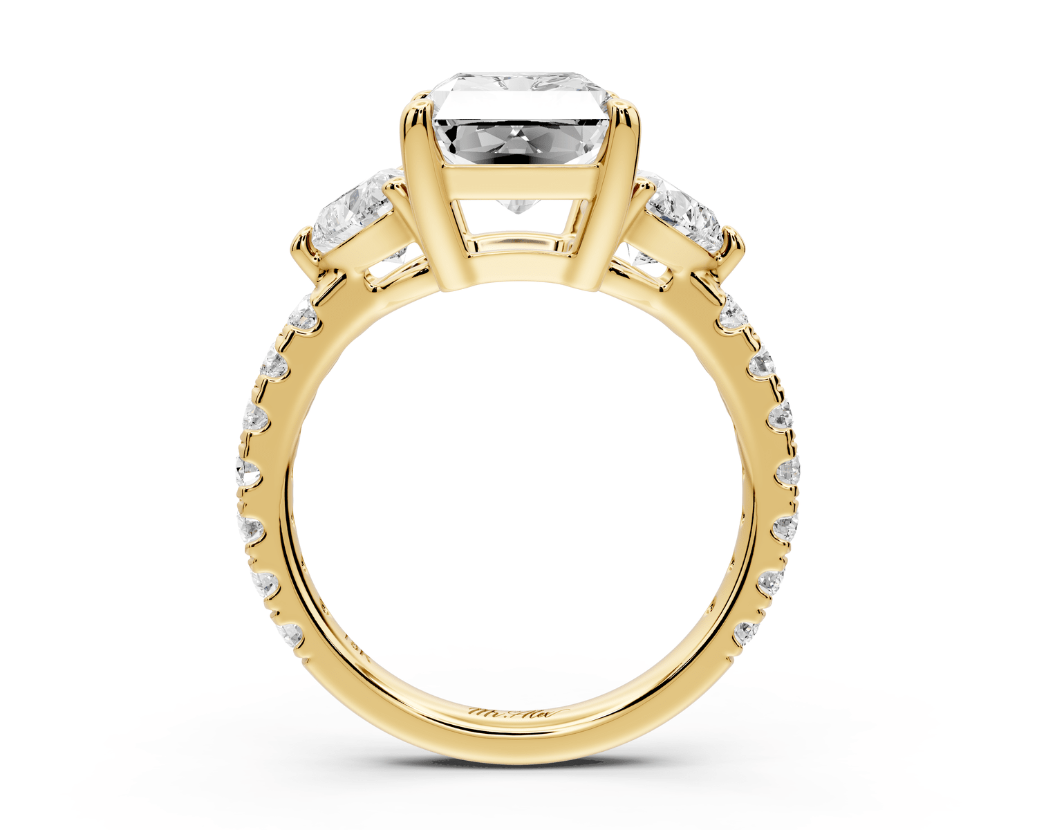 Lily - 4ct Engagement Ring 14k yellow gold - Mr. Alex Jewelry