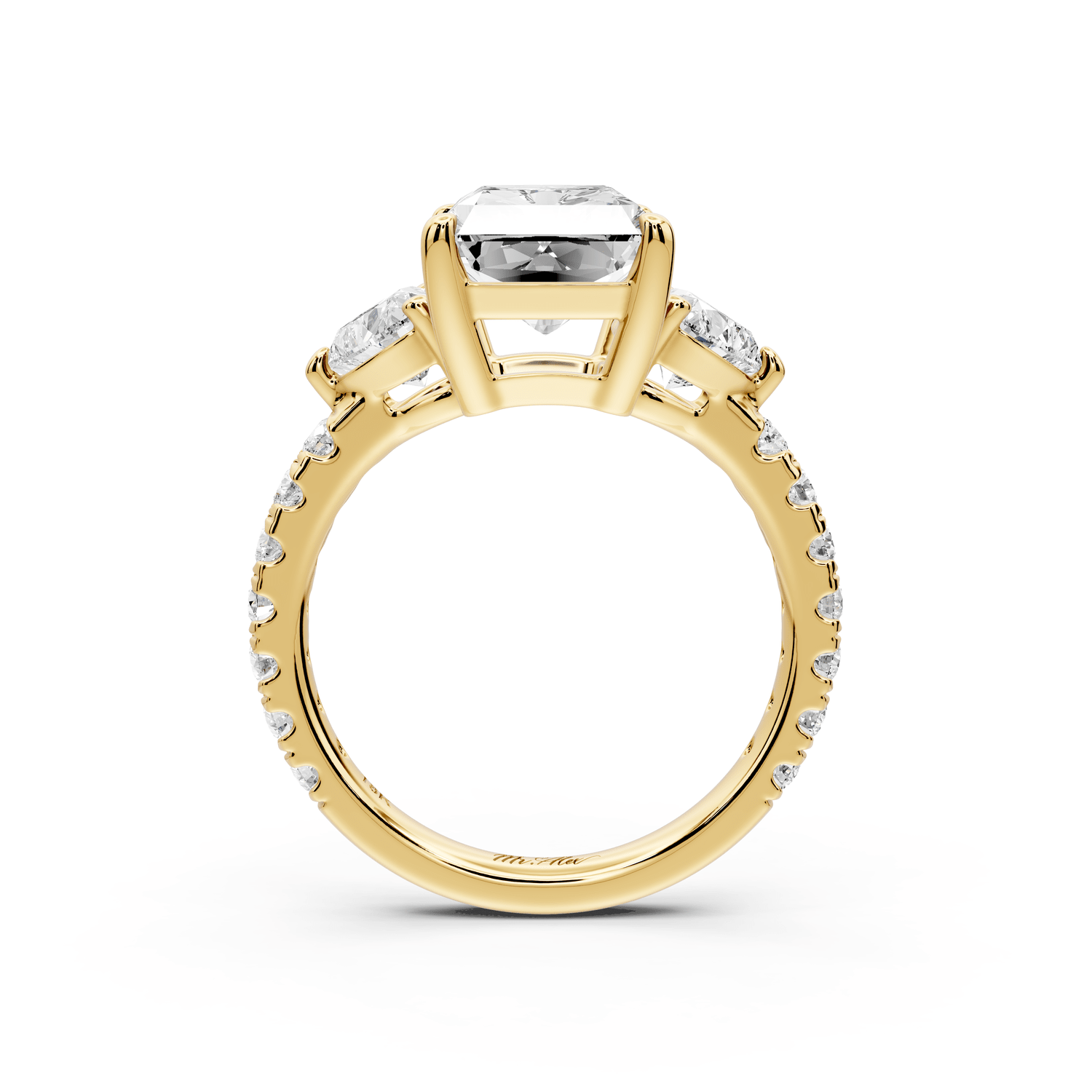 Lily - 4ct Engagement Ring 14k yellow gold - Mr. Alex Jewelry