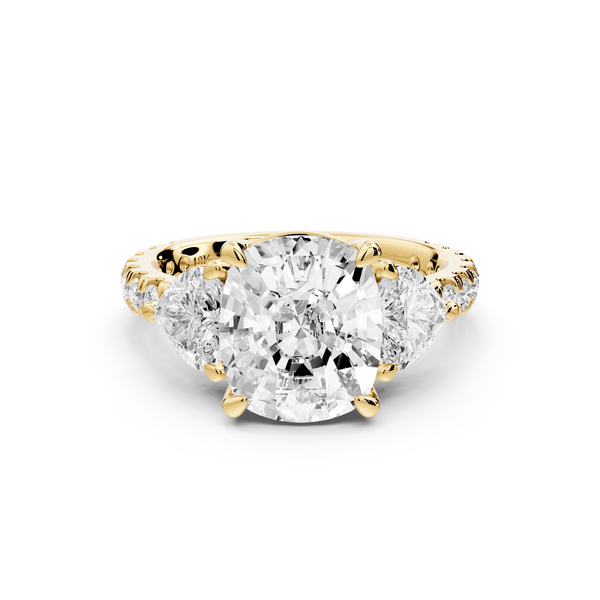 Lily - 4ct Engagement Ring 14k yellow gold - Mr. Alex Jewelry