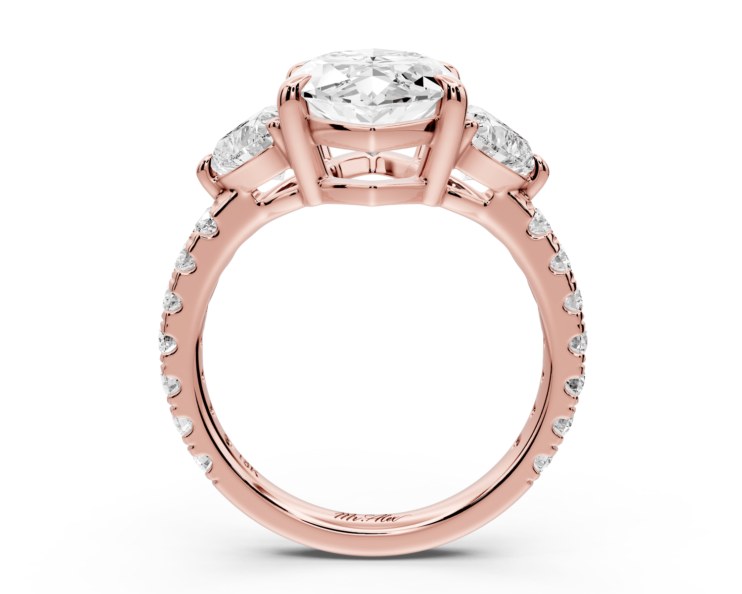 Lily - 4ct Engagement Ring 18k rose gold - Mr. Alex Jewelry