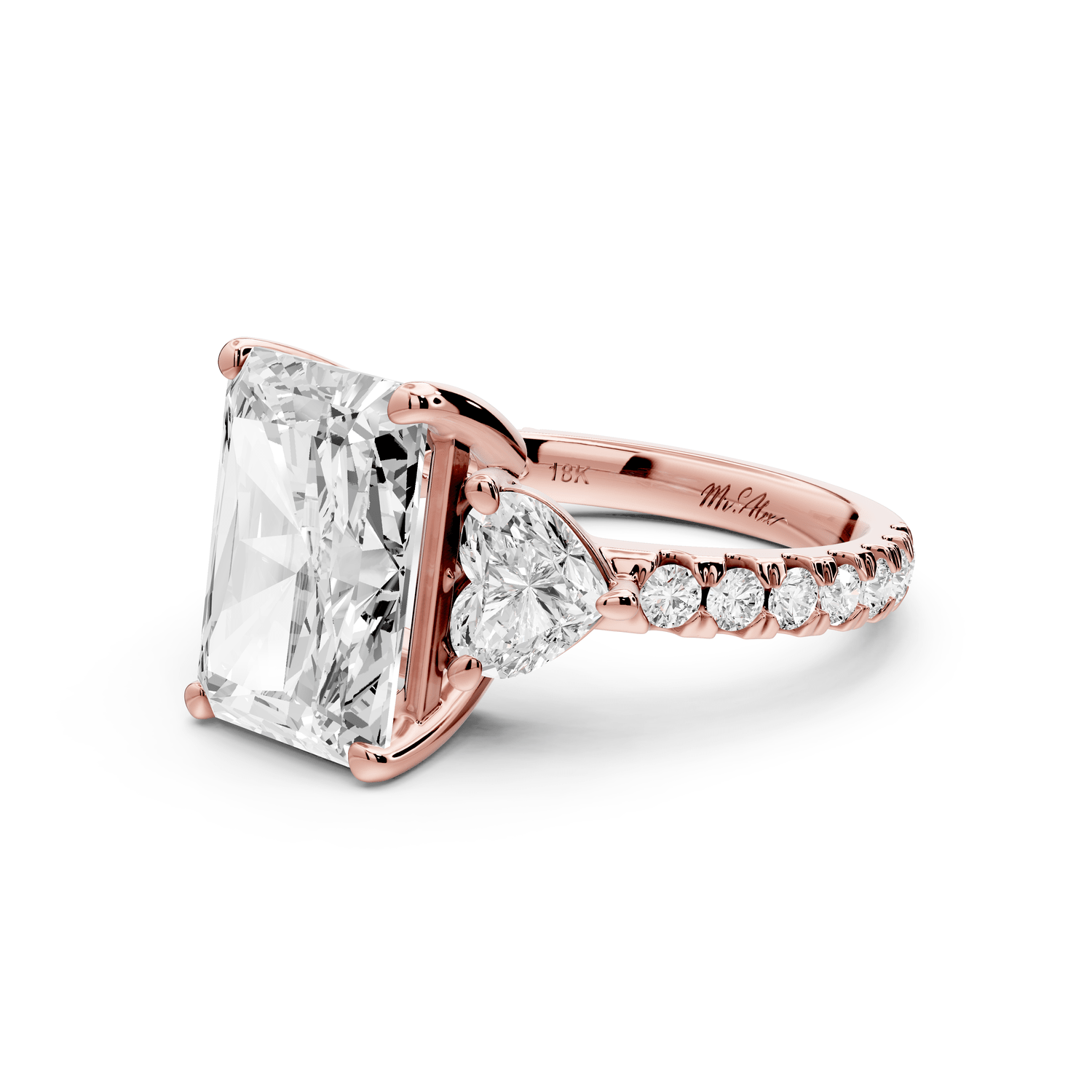 Lily - 4ct Engagement Ring 18k rose gold - Mr. Alex Jewelry