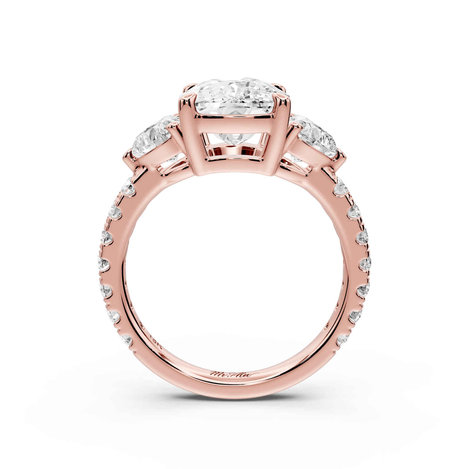 Lily - 4ct Engagement Ring 18k rose gold - Mr. Alex Jewelry