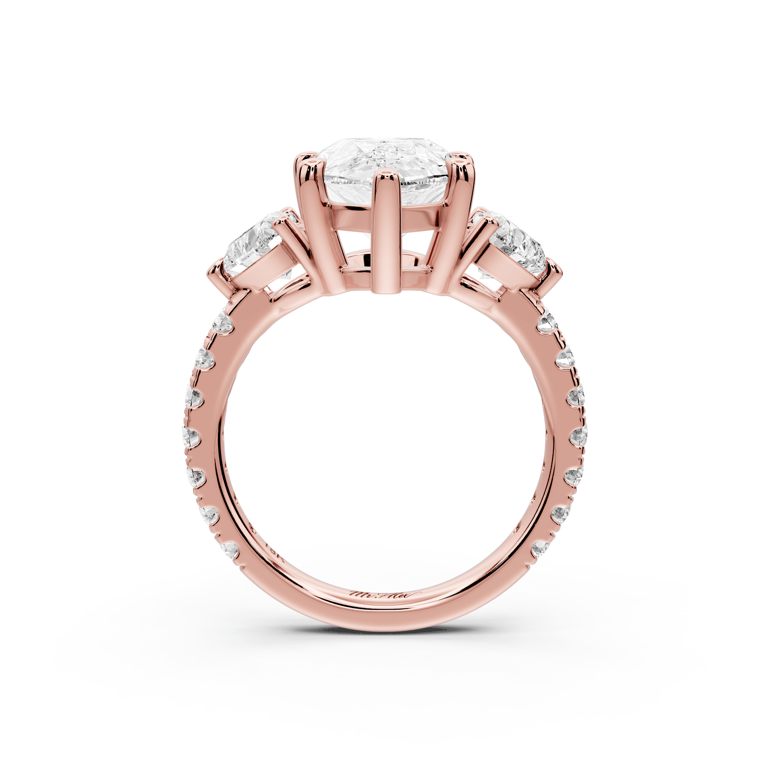 Lily - 4ct Engagement Ring 18k rose gold - Mr. Alex Jewelry