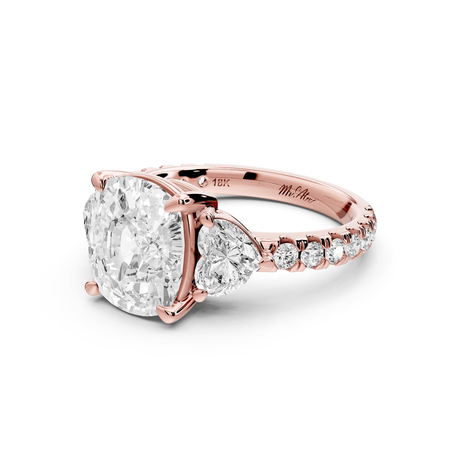 Lily - 4ct Engagement Ring 18k rose gold - Mr. Alex Jewelry