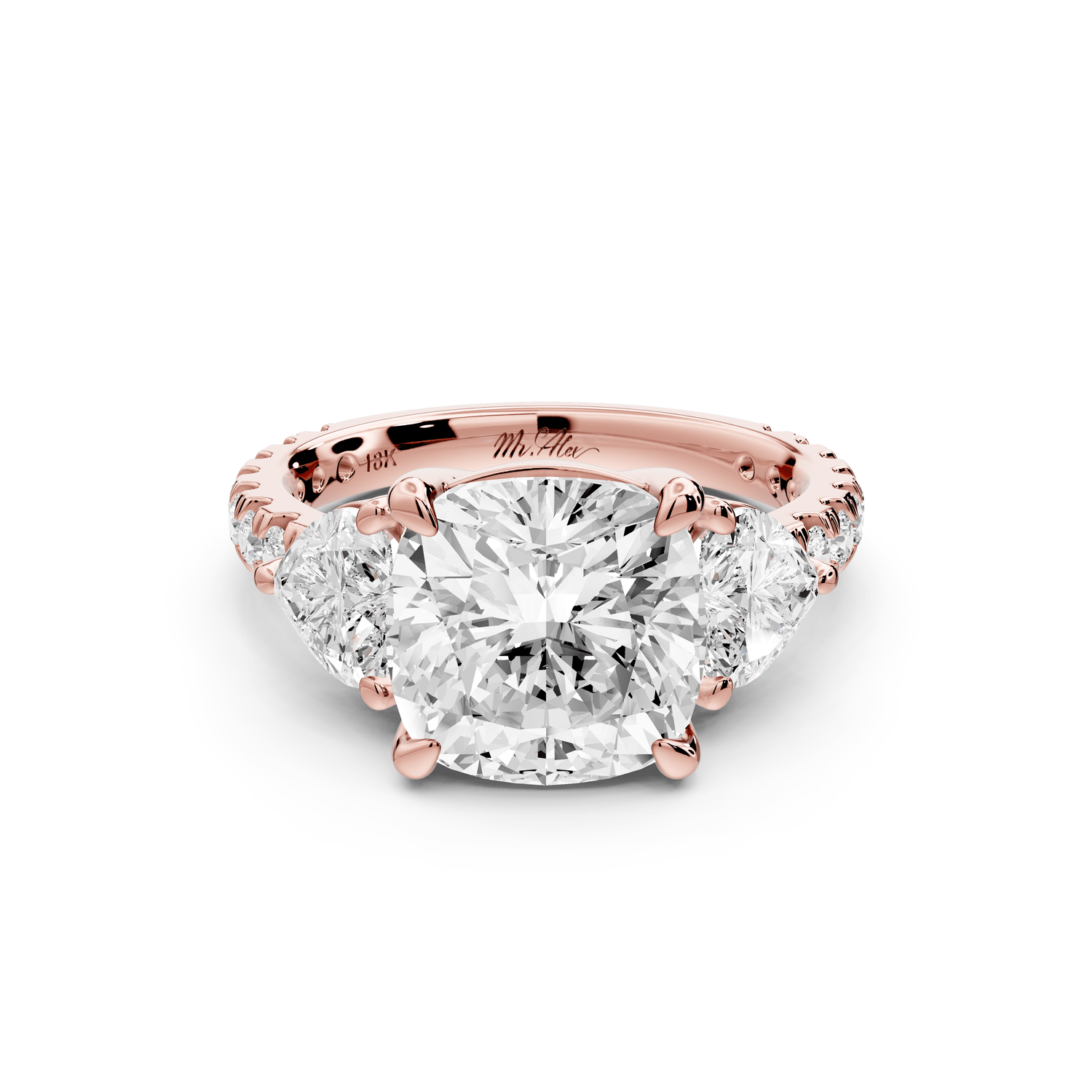 Lily - 4ct Engagement Ring 18k rose gold - Mr. Alex Jewelry