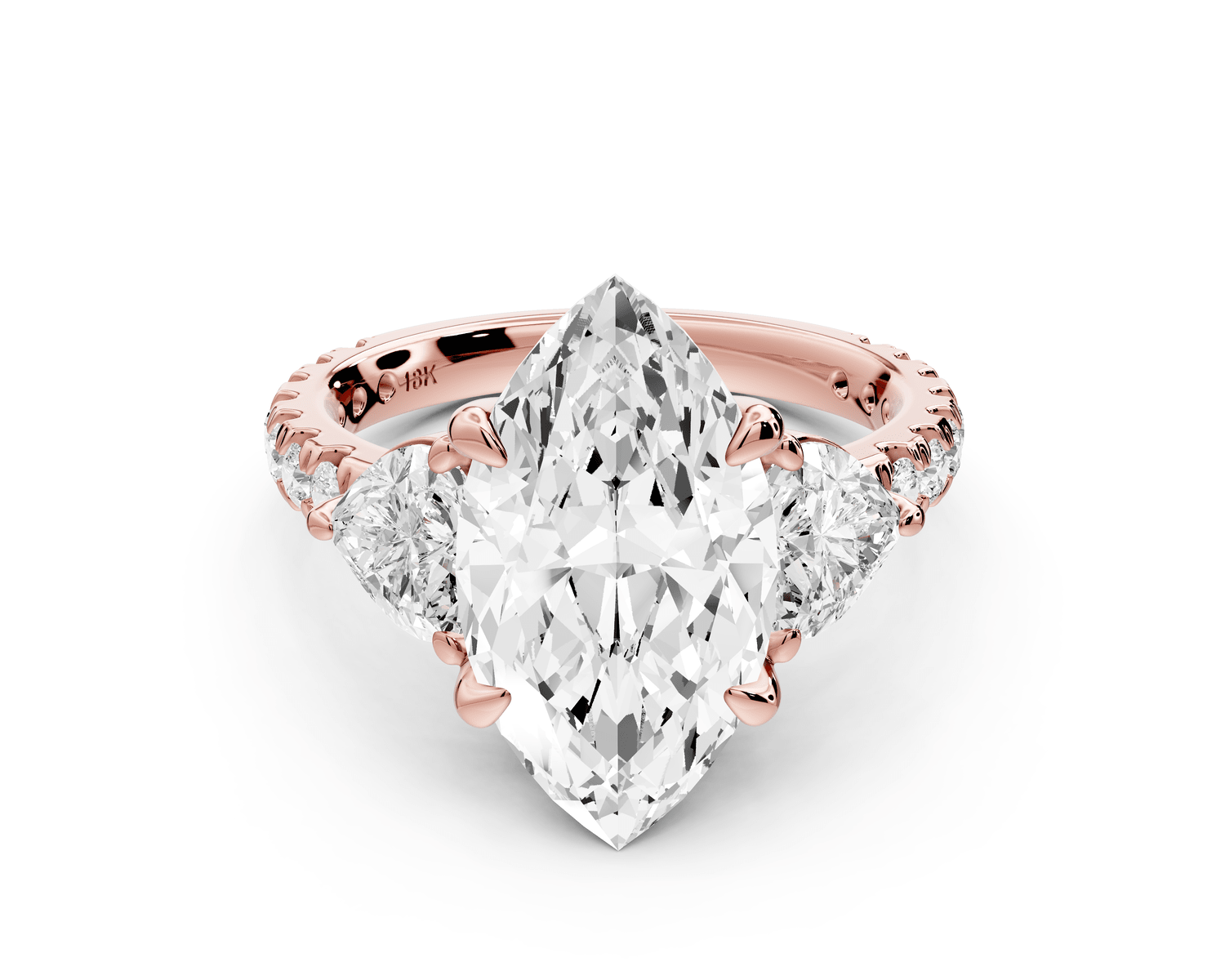 Lily - 4ct Engagement Ring 18k rose gold - Mr. Alex Jewelry