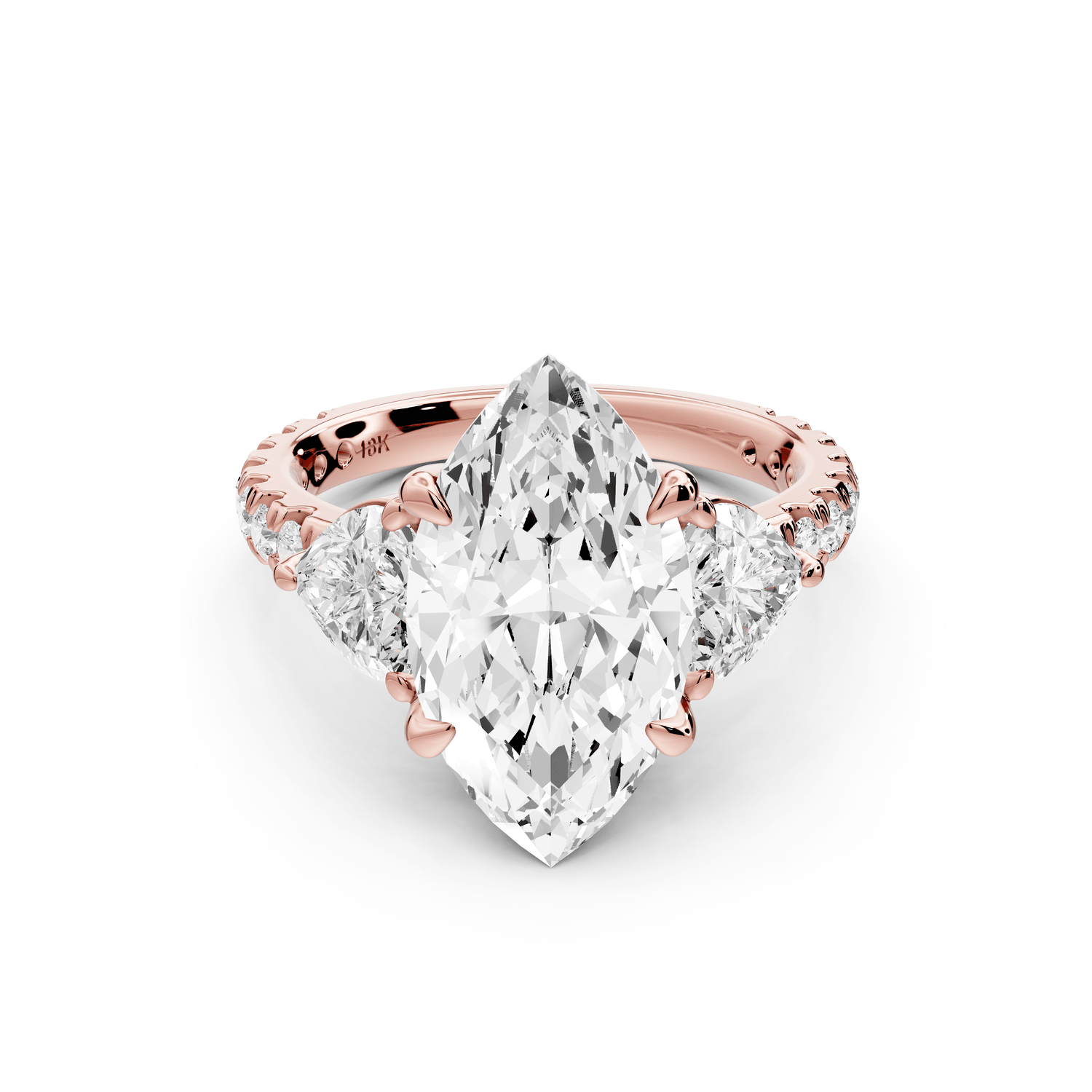 Lily - 4ct Engagement Ring 18k rose gold - Mr. Alex Jewelry