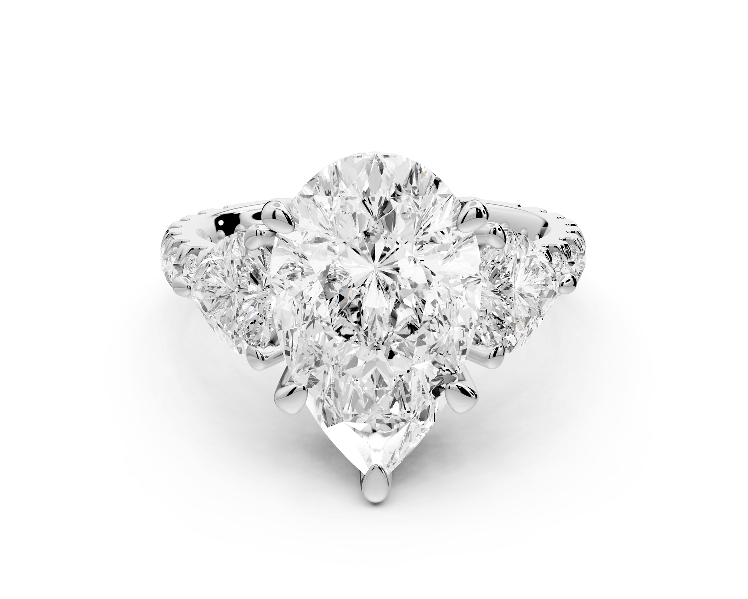 Lily - 4ct Engagement Ring 18k white gold - Mr. Alex Jewelry