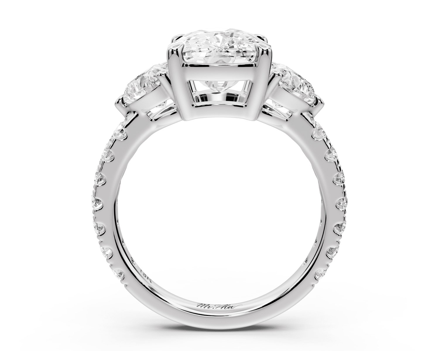 Lily - 4ct Engagement Ring 18k white gold - Mr. Alex Jewelry