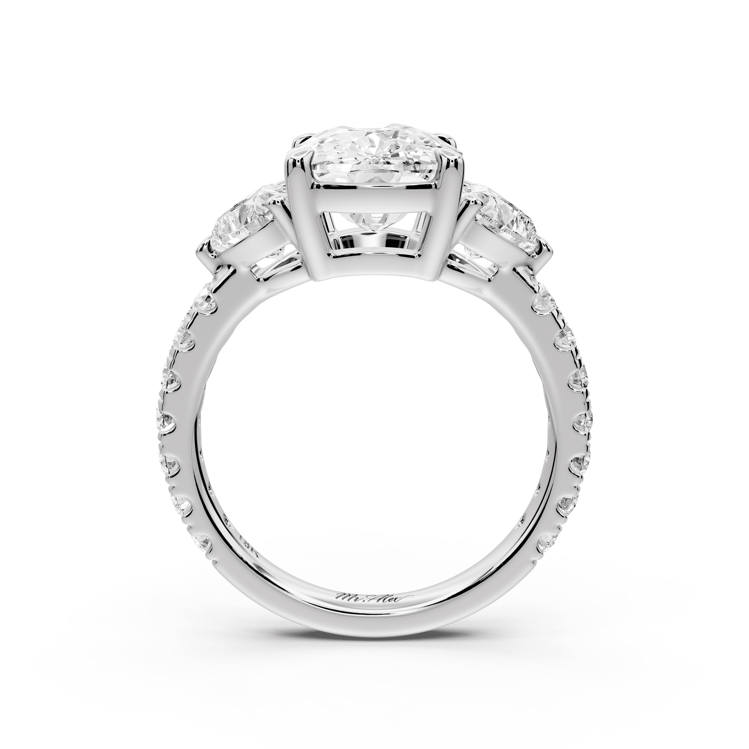 Lily - 4ct Engagement Ring 18k white gold - Mr. Alex Jewelry