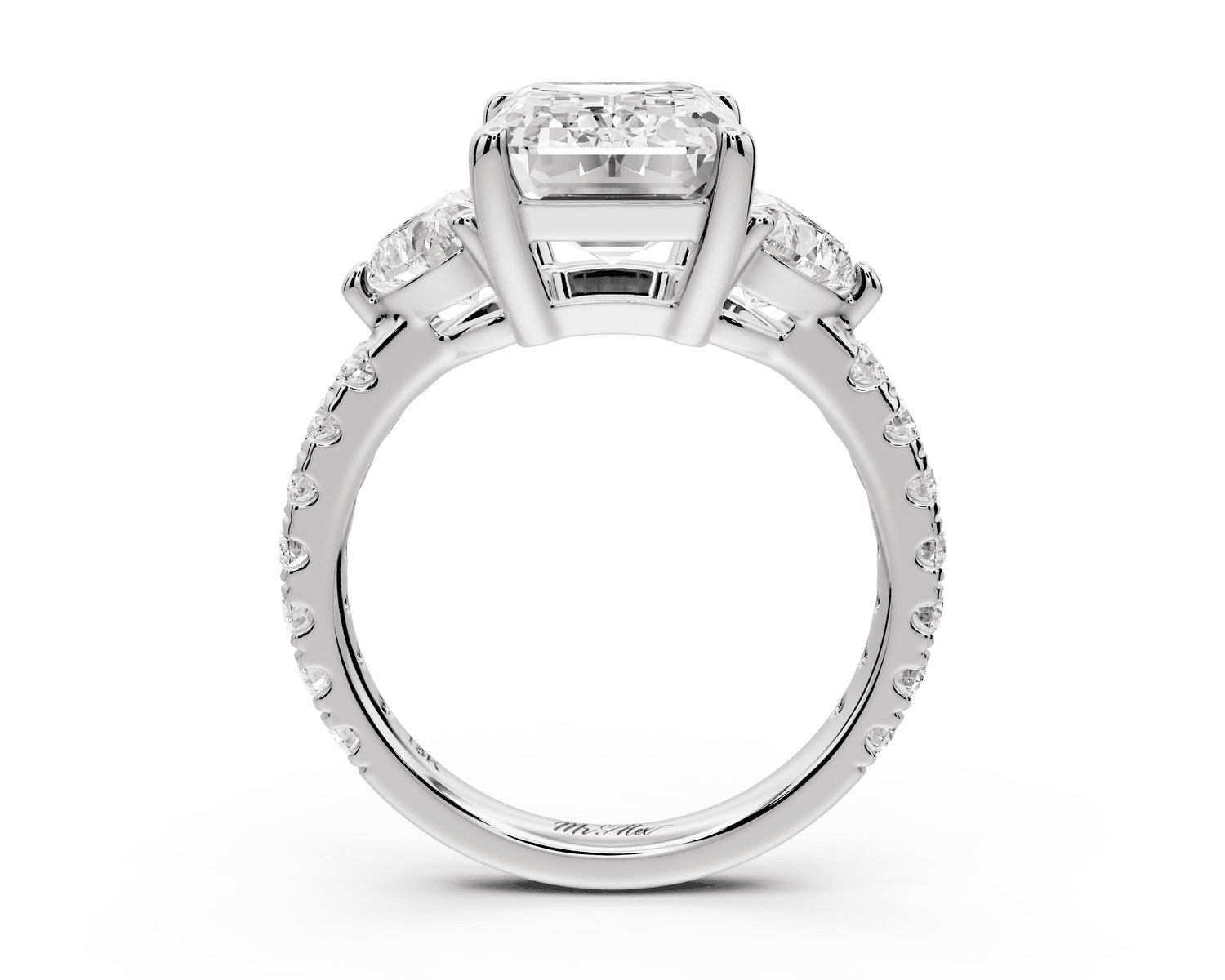 Lily - 4ct Engagement Ring 18k white gold - Mr. Alex Jewelry