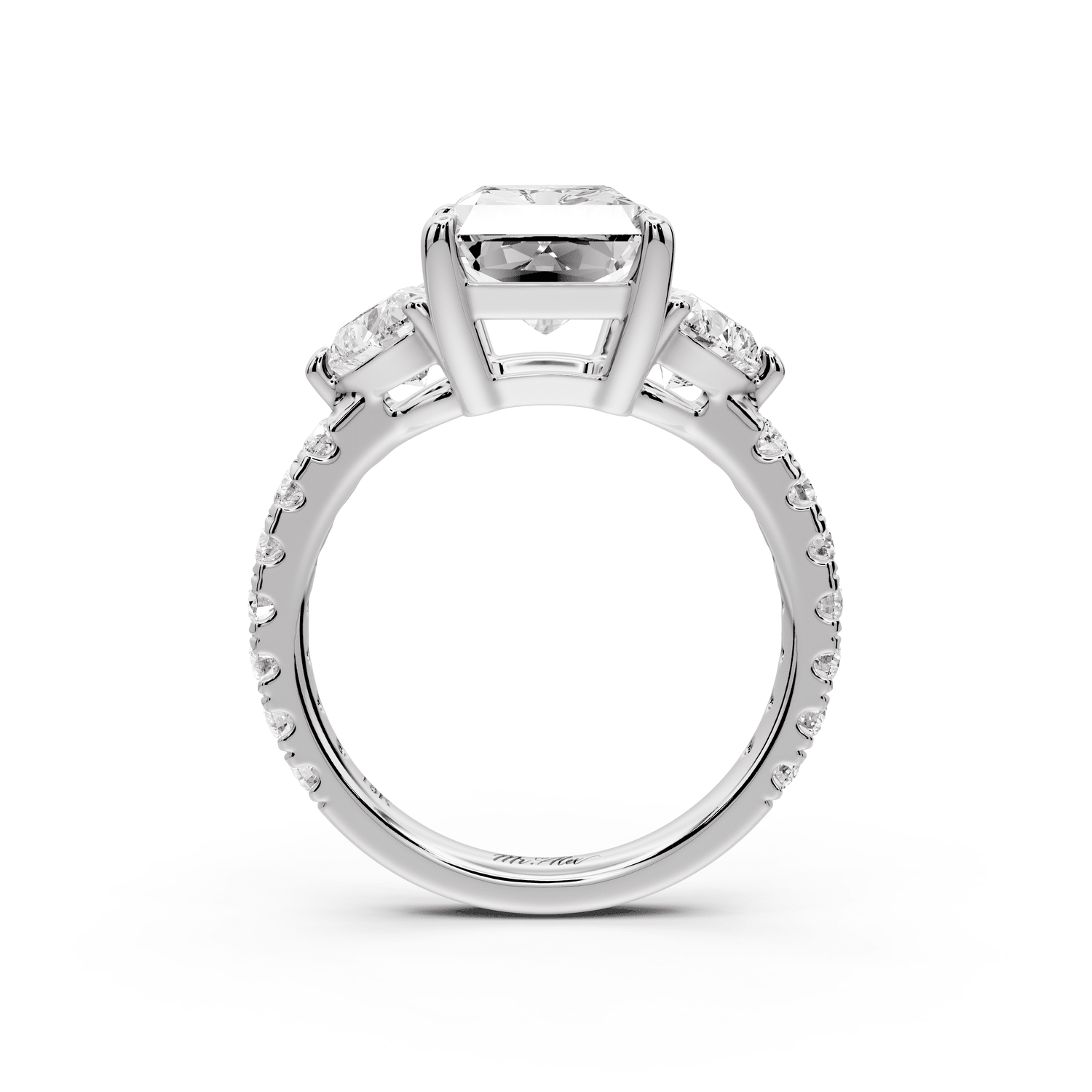 Lily - 4ct Engagement Ring 18k white gold - Mr. Alex Jewelry